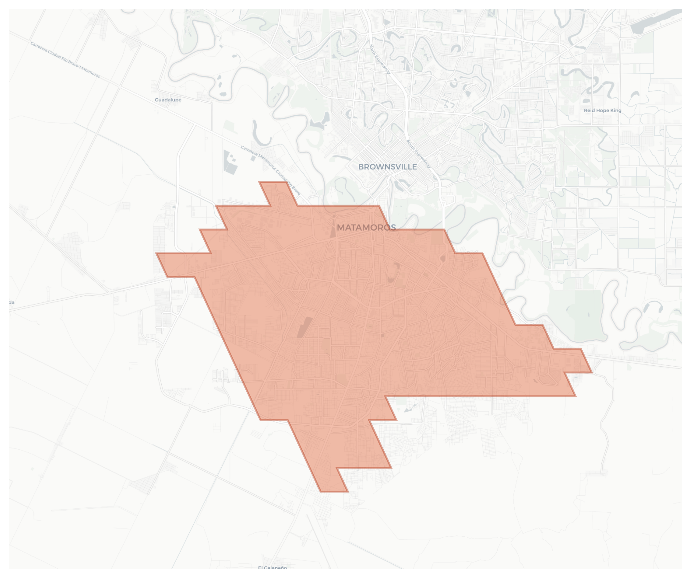 Matamoros geographic map