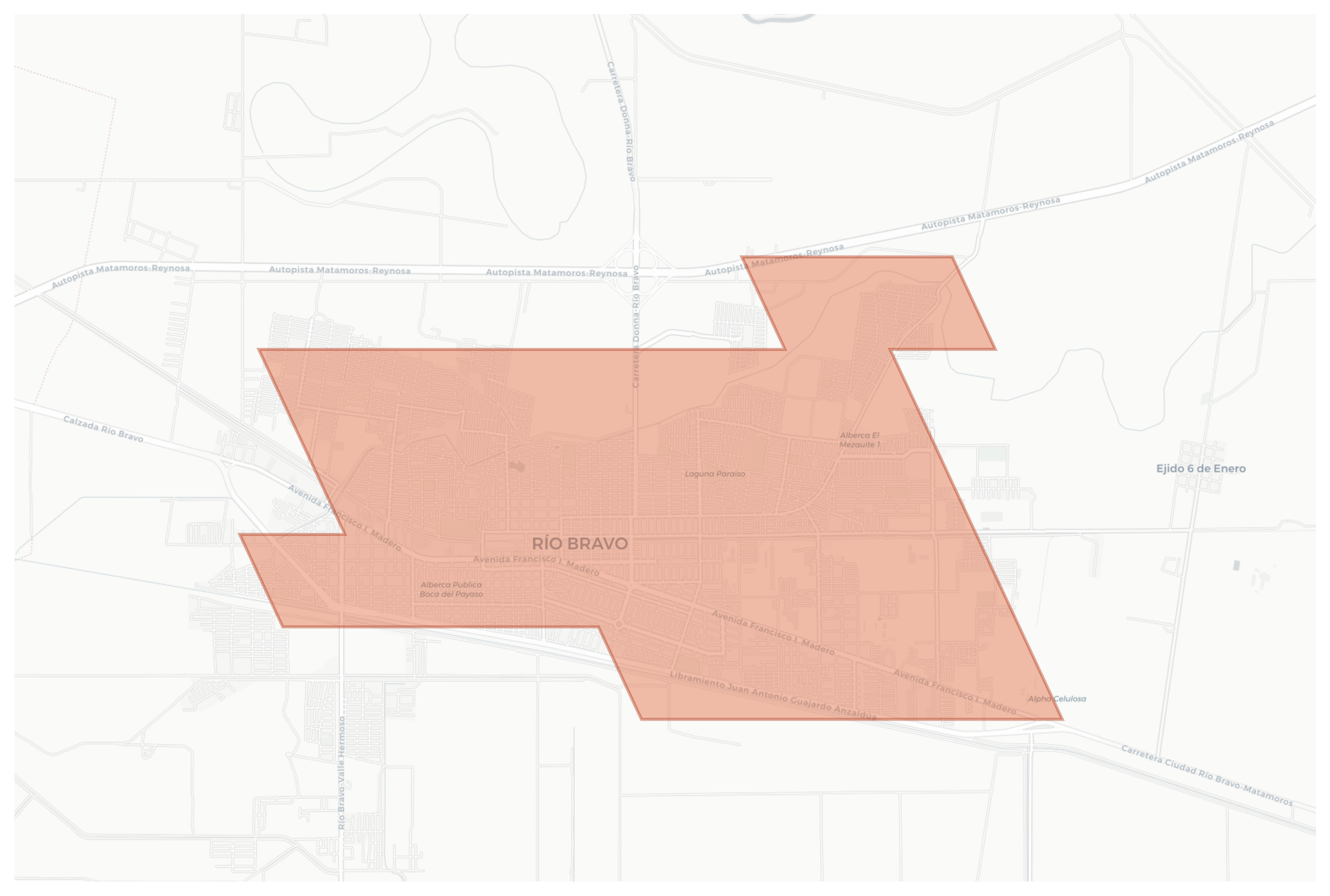 Río Bravo geographic map
