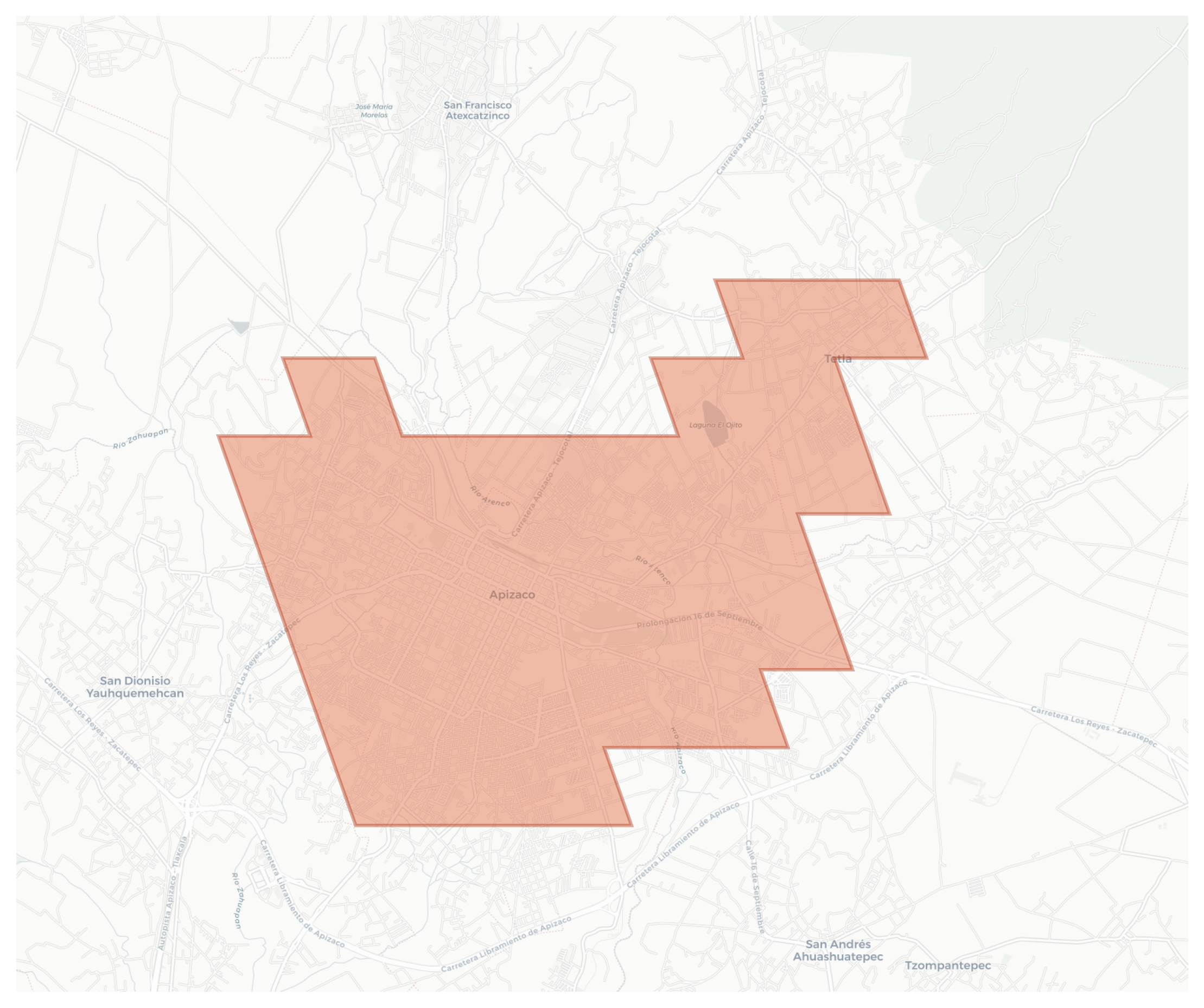 Apizaco geographic map