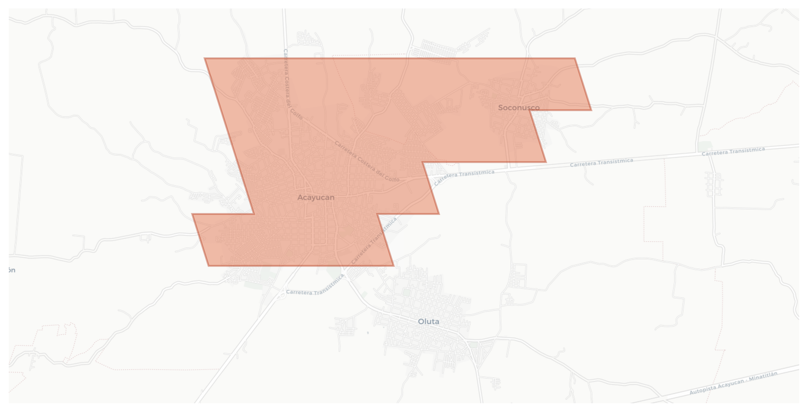 Acayucan geographic map