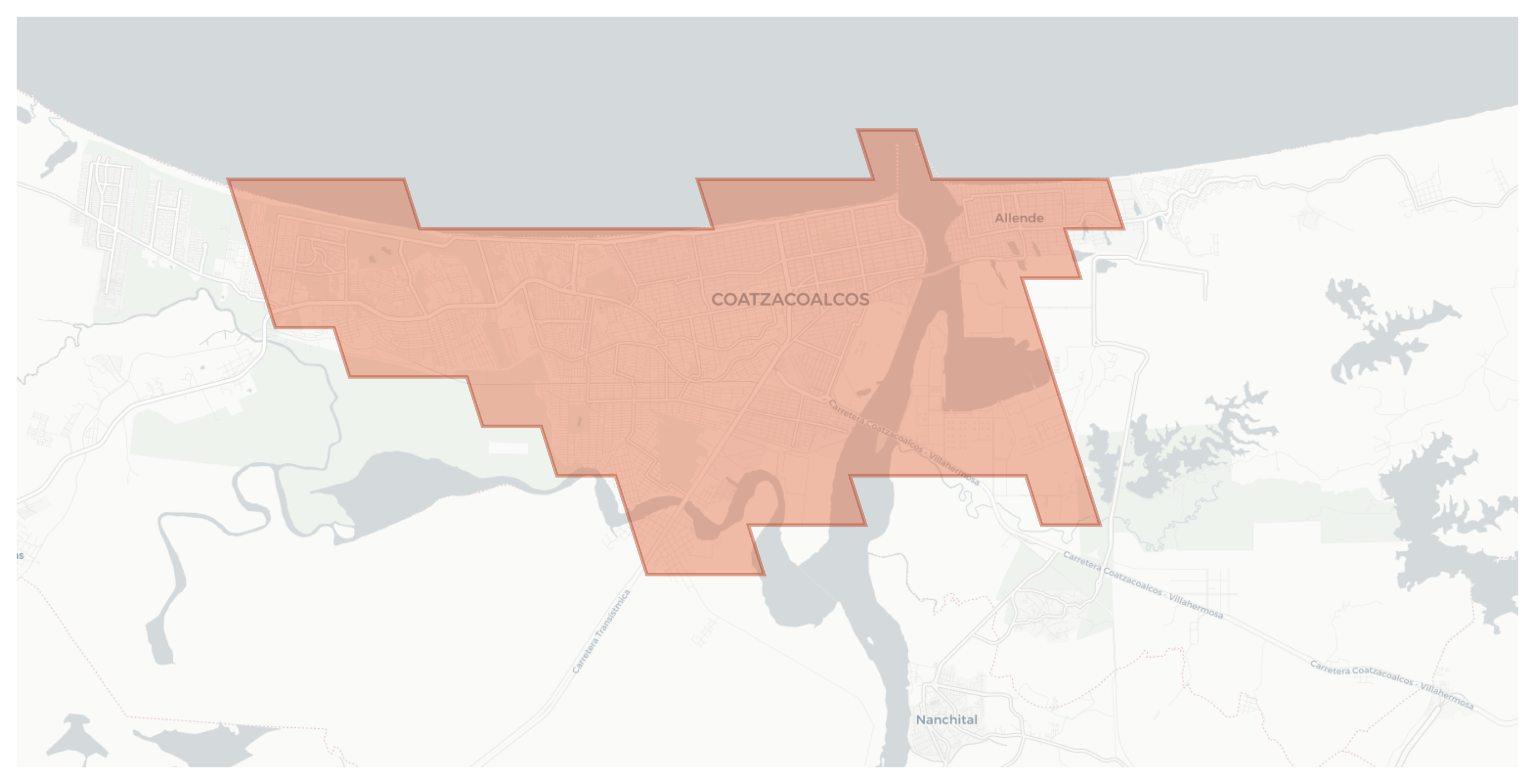 Coatzacoalcos geographic map
