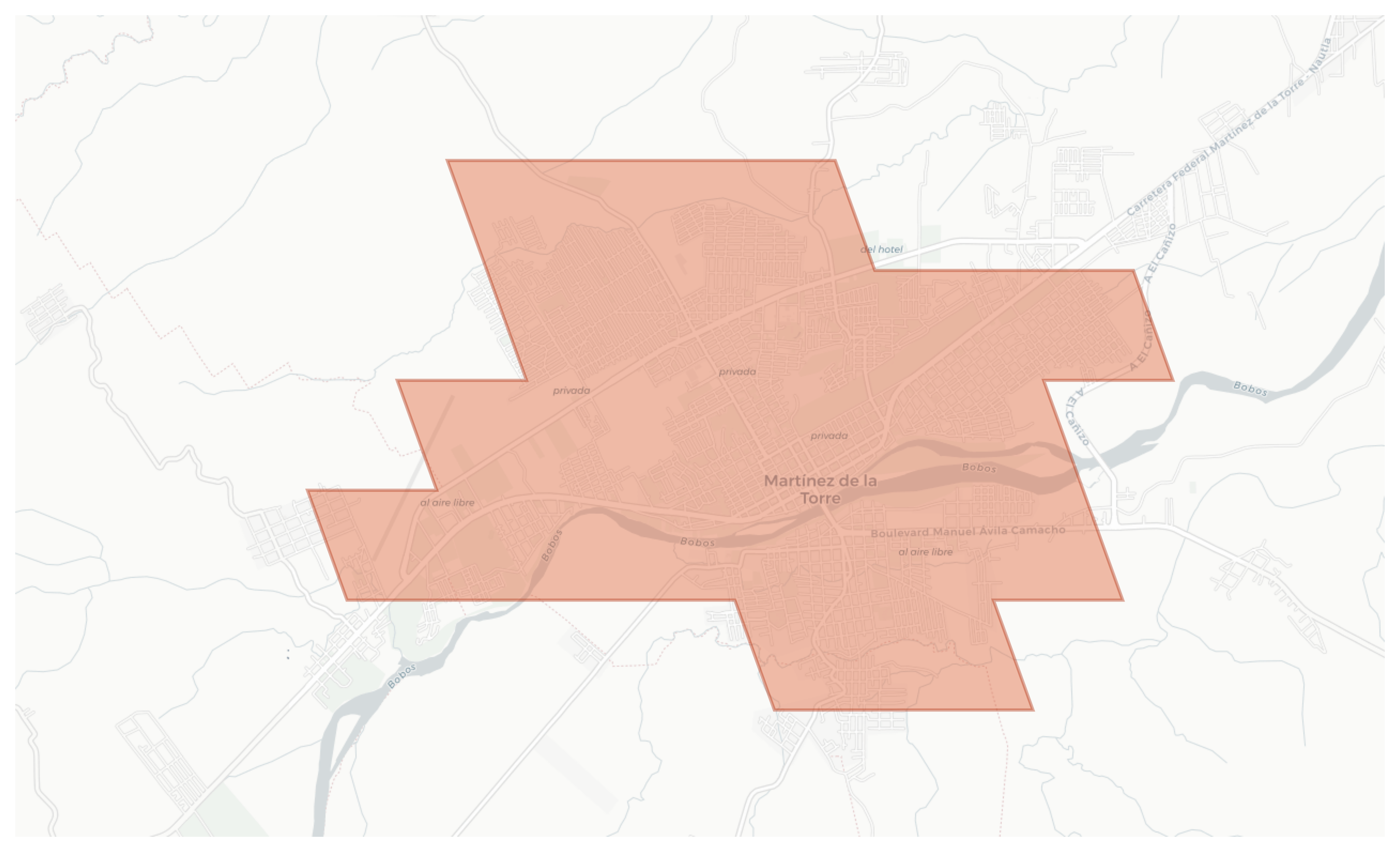 Martínez de la Torre geographic map