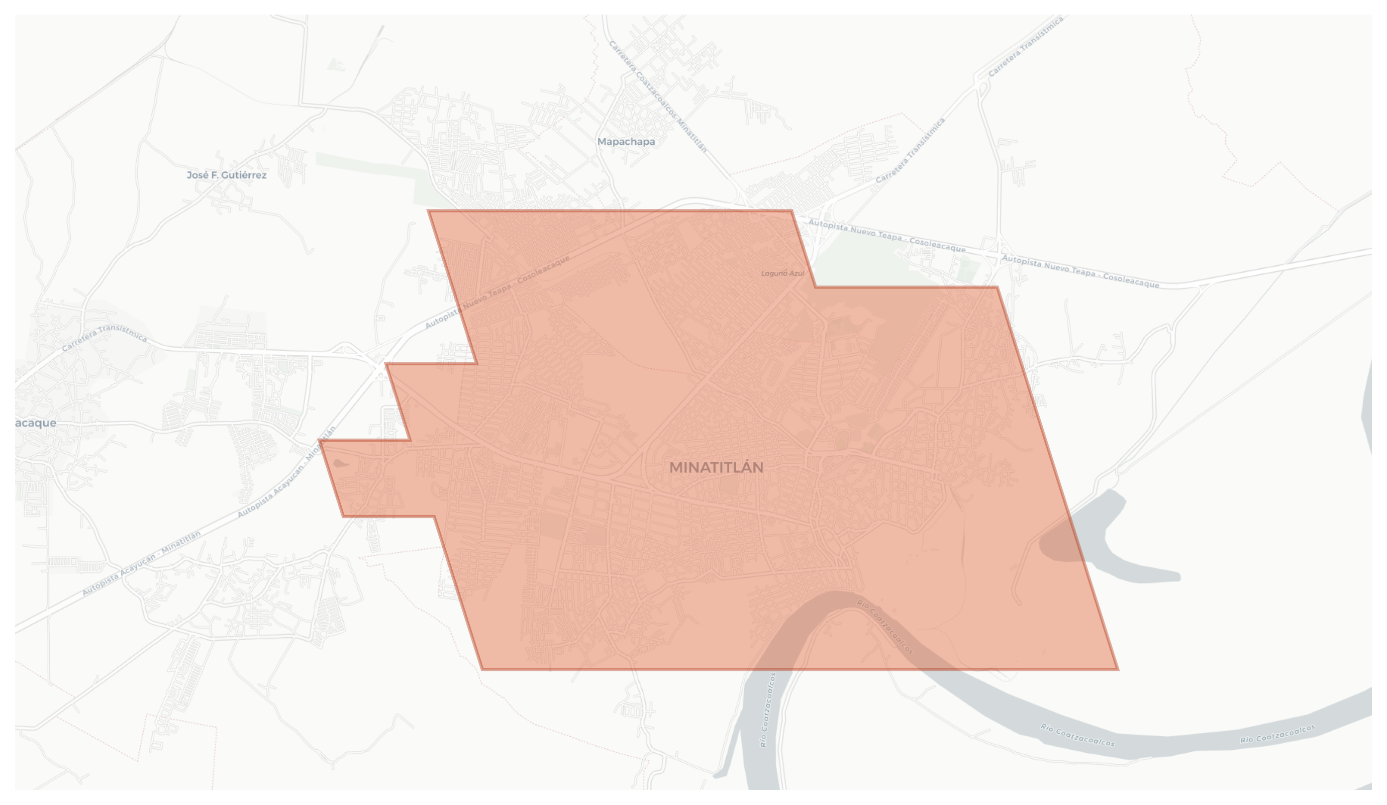 Minatitlán geographic map
