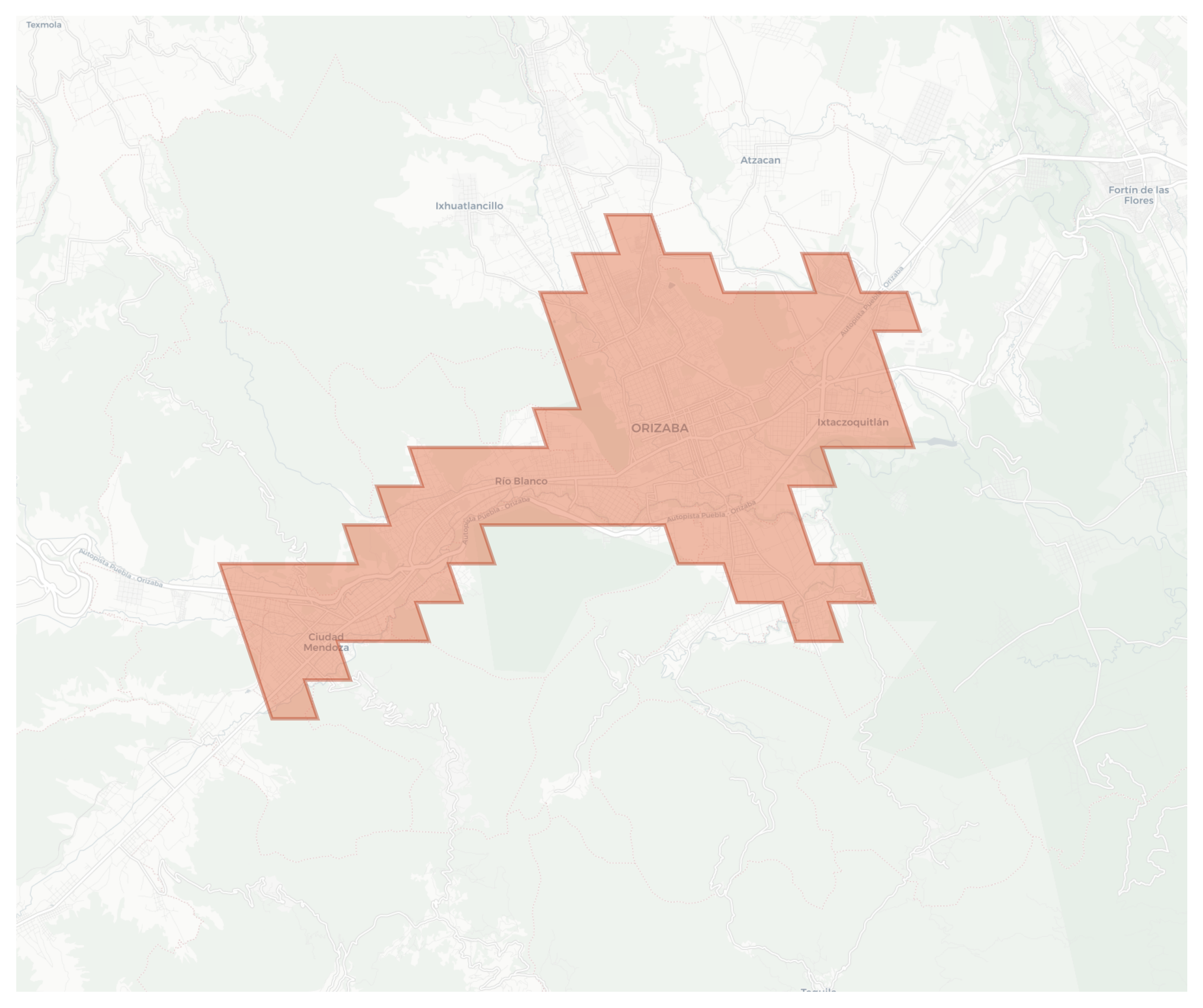 Orizaba geographic map