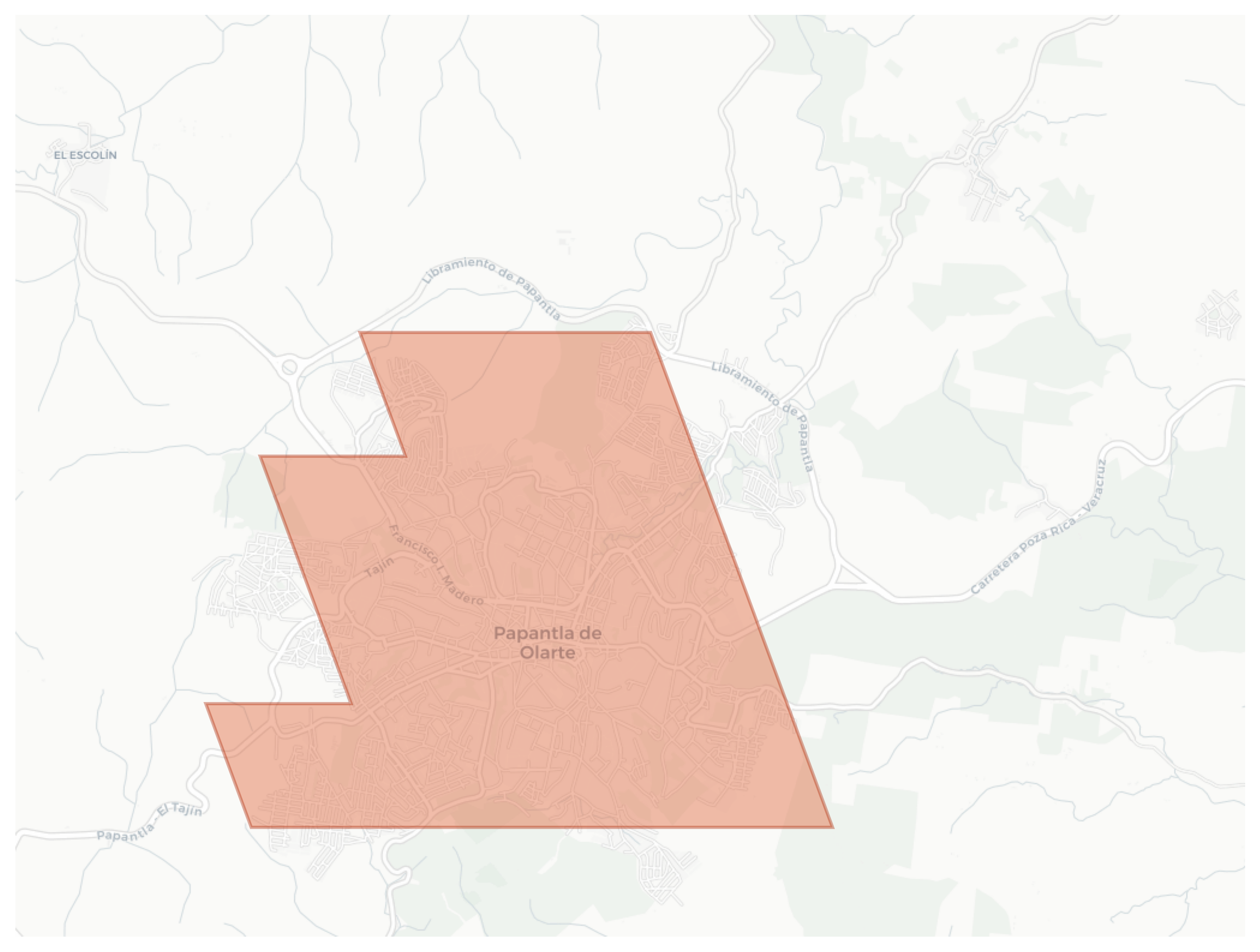 Papantla de Olarte geographic map