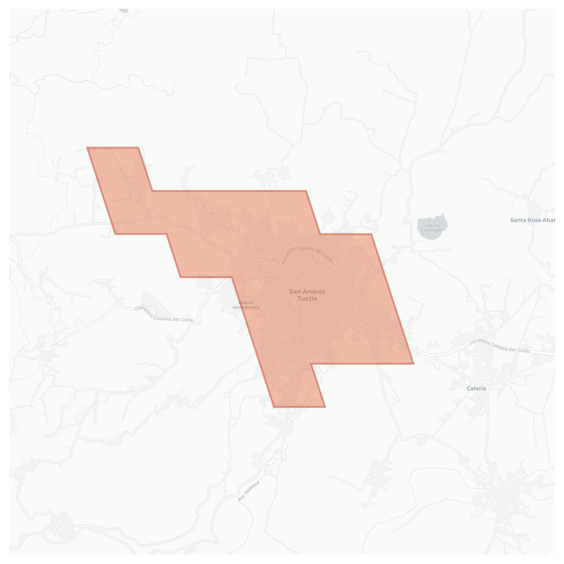 San Andrés Tuxtla geographic map