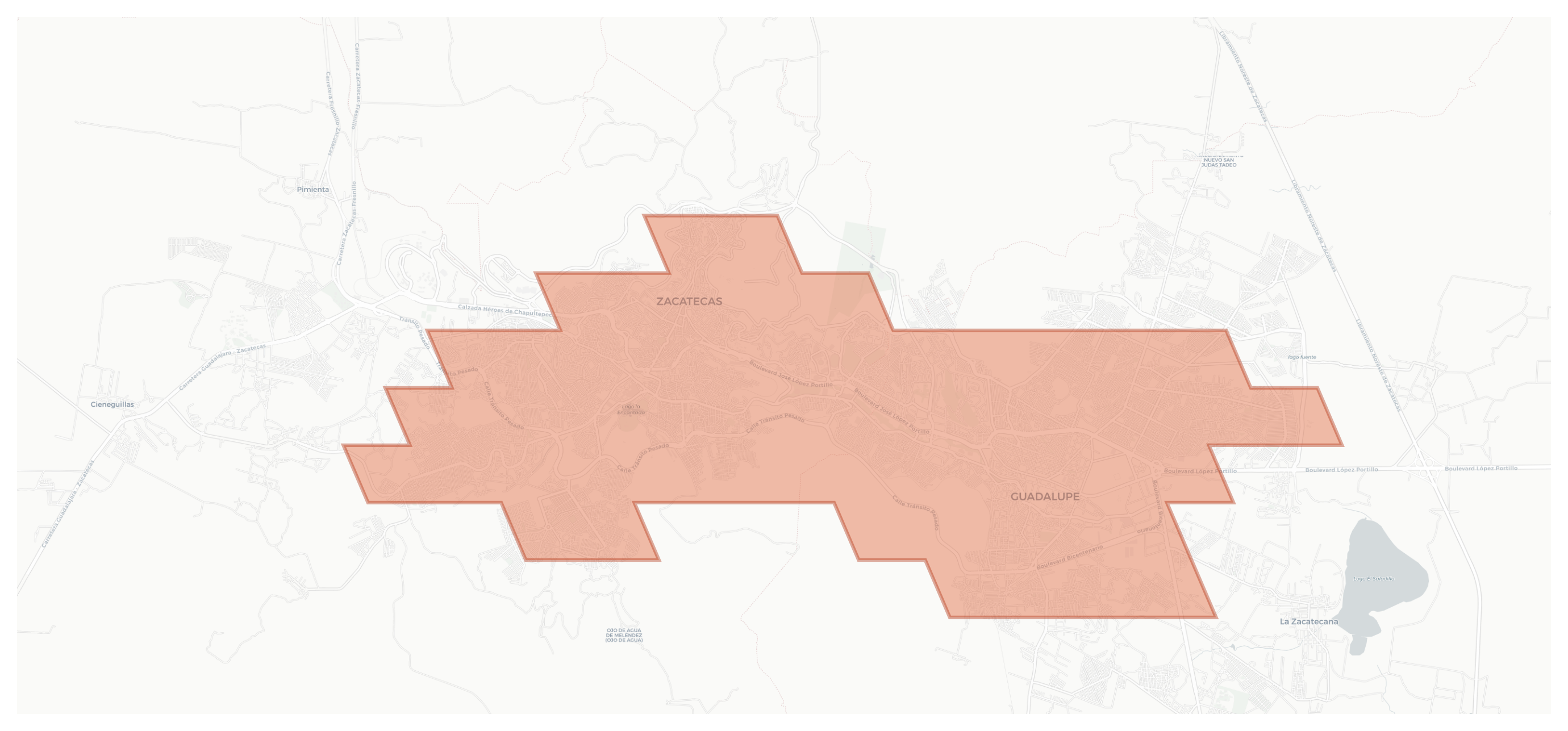 Zacatecas geographic map