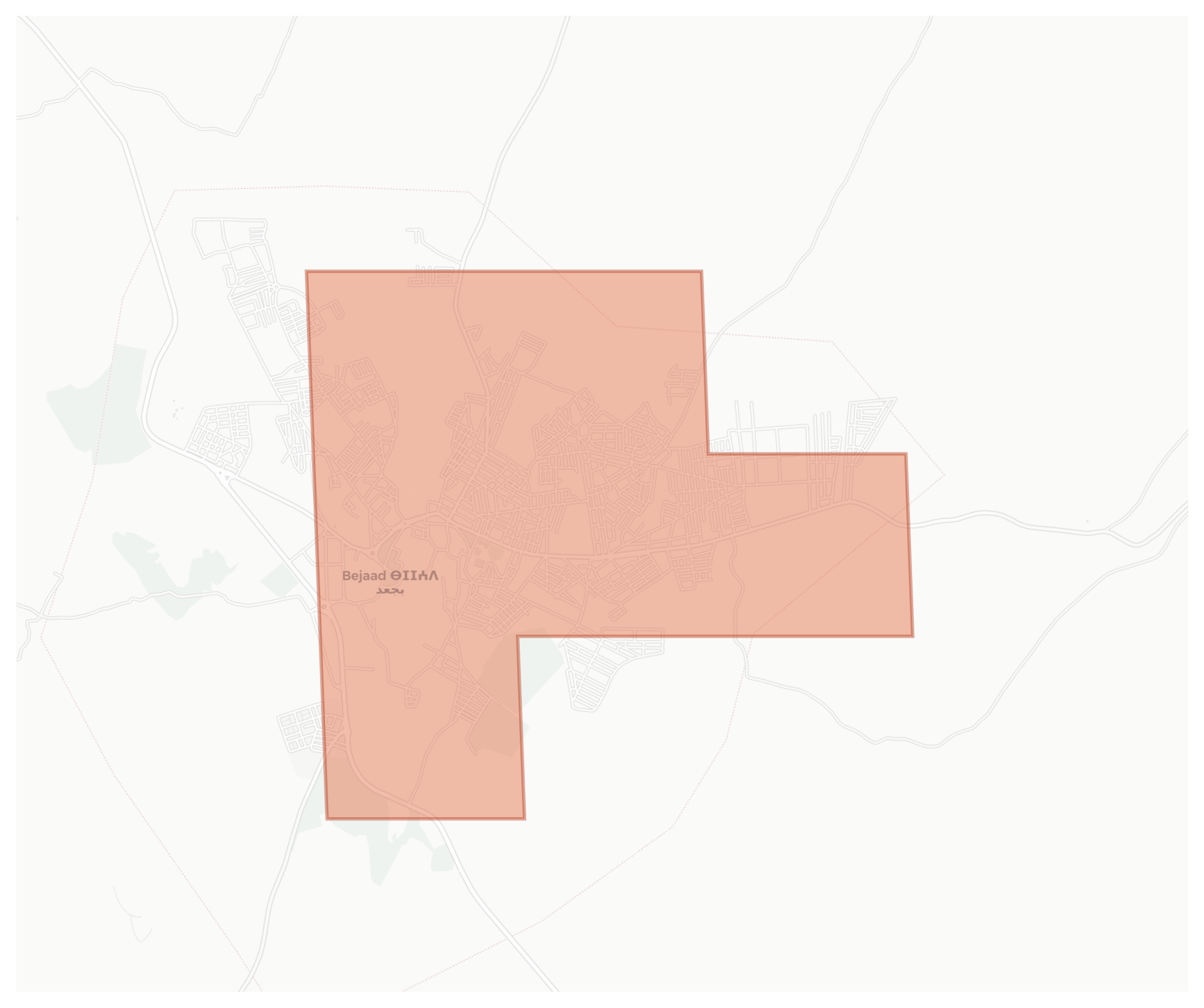 Bejaad geographic map