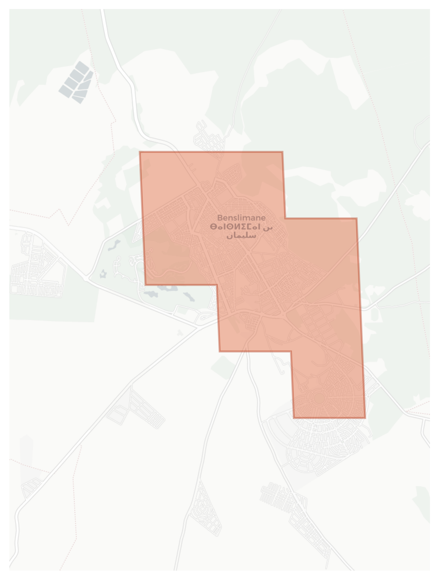 Benslimane geographic map