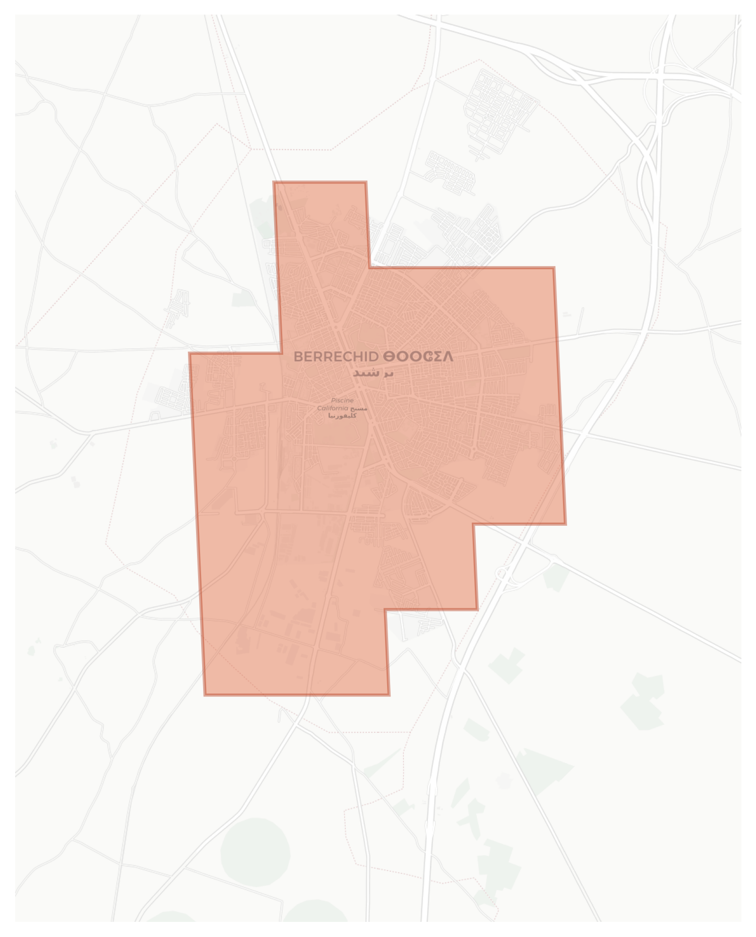 Berrechid geographic map
