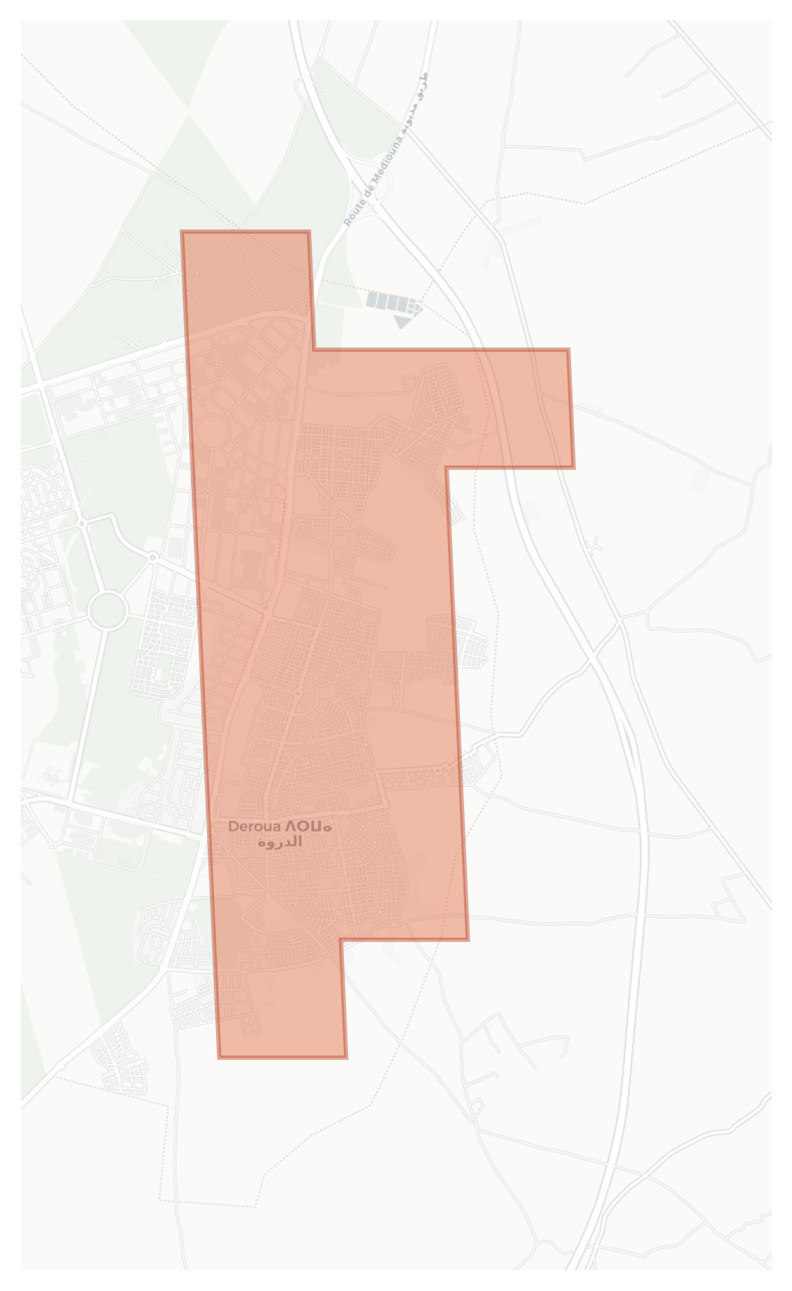 Deroua geographic map