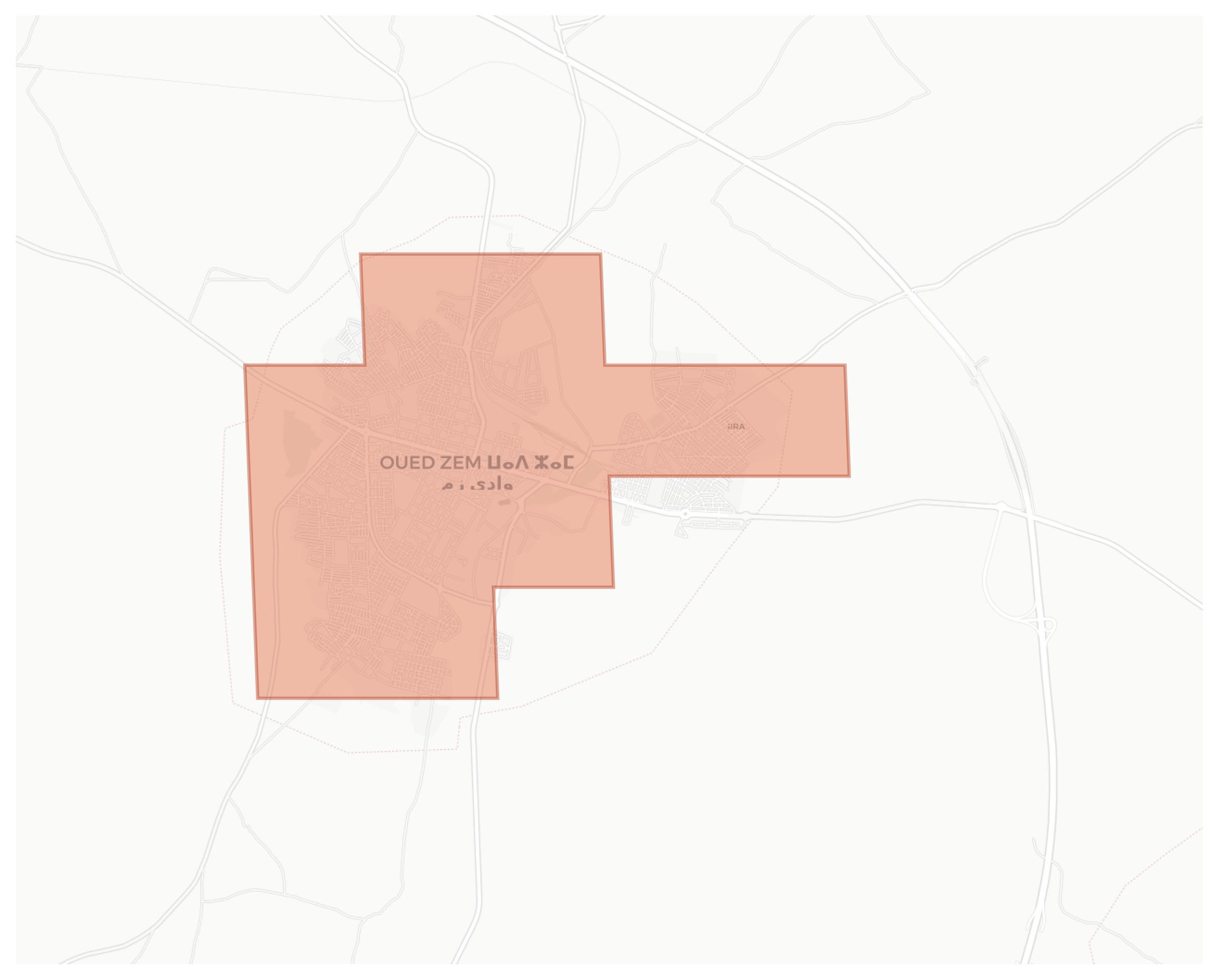 Oued Zem geographic map