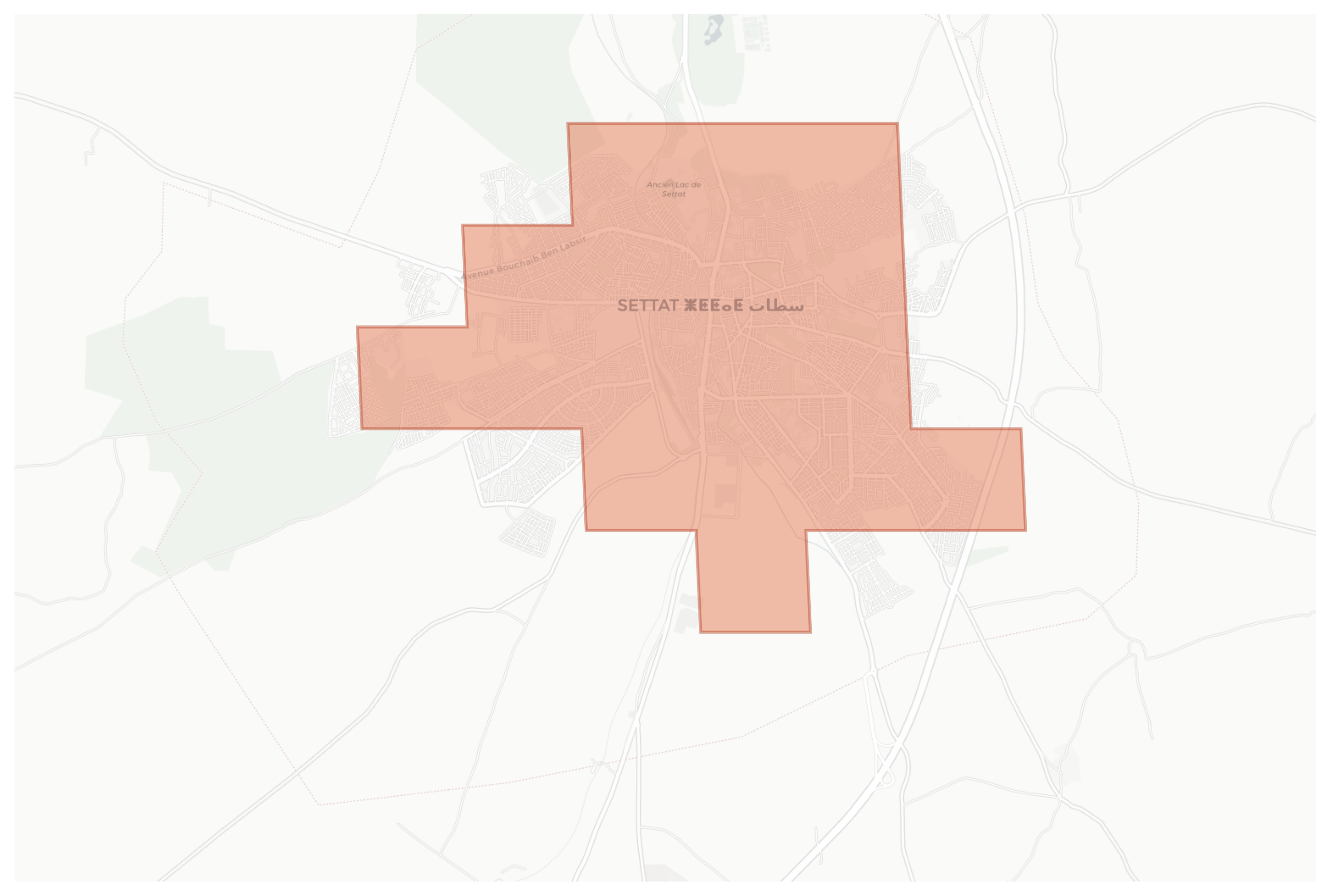 Settat geographic map