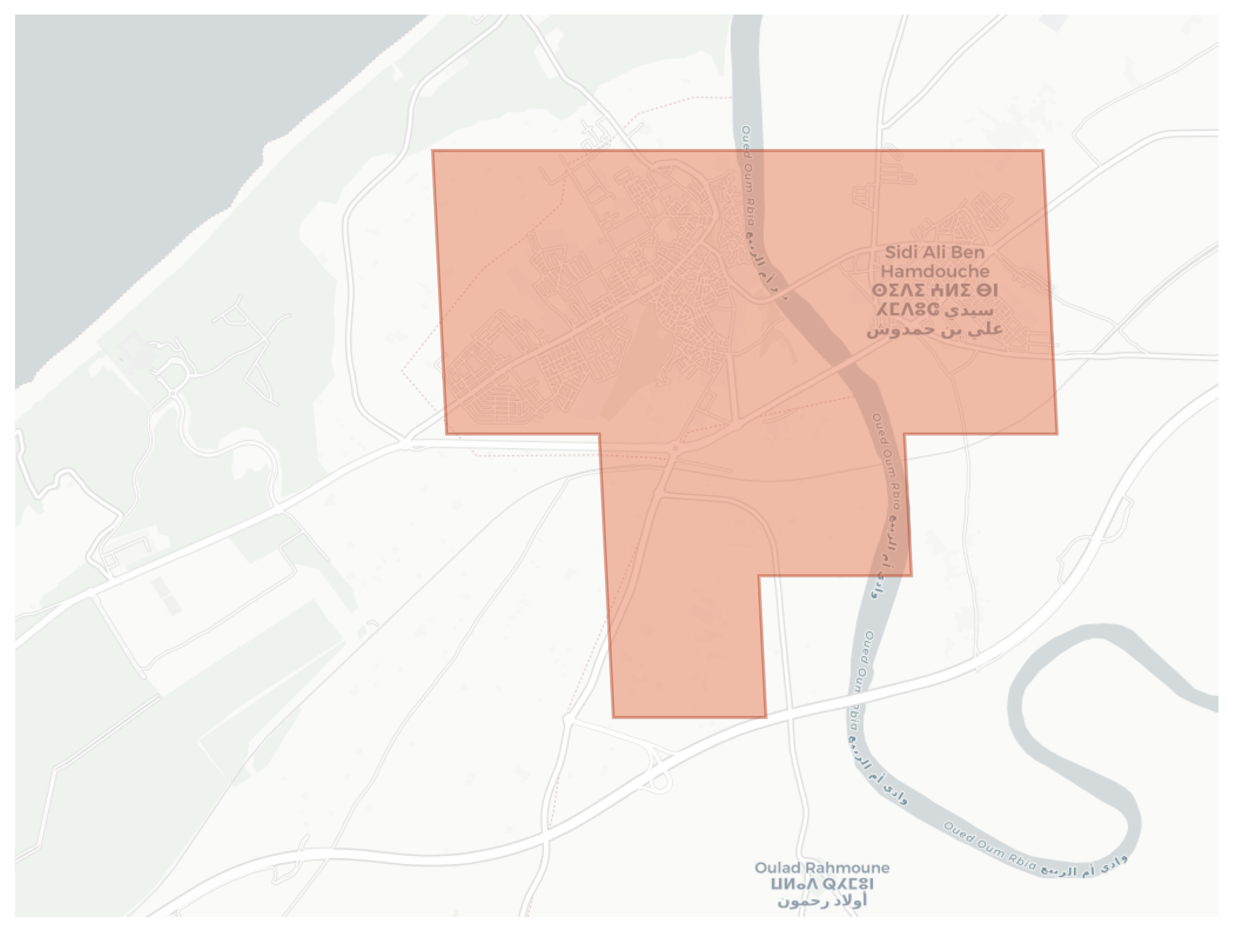 Azemmour geographic map