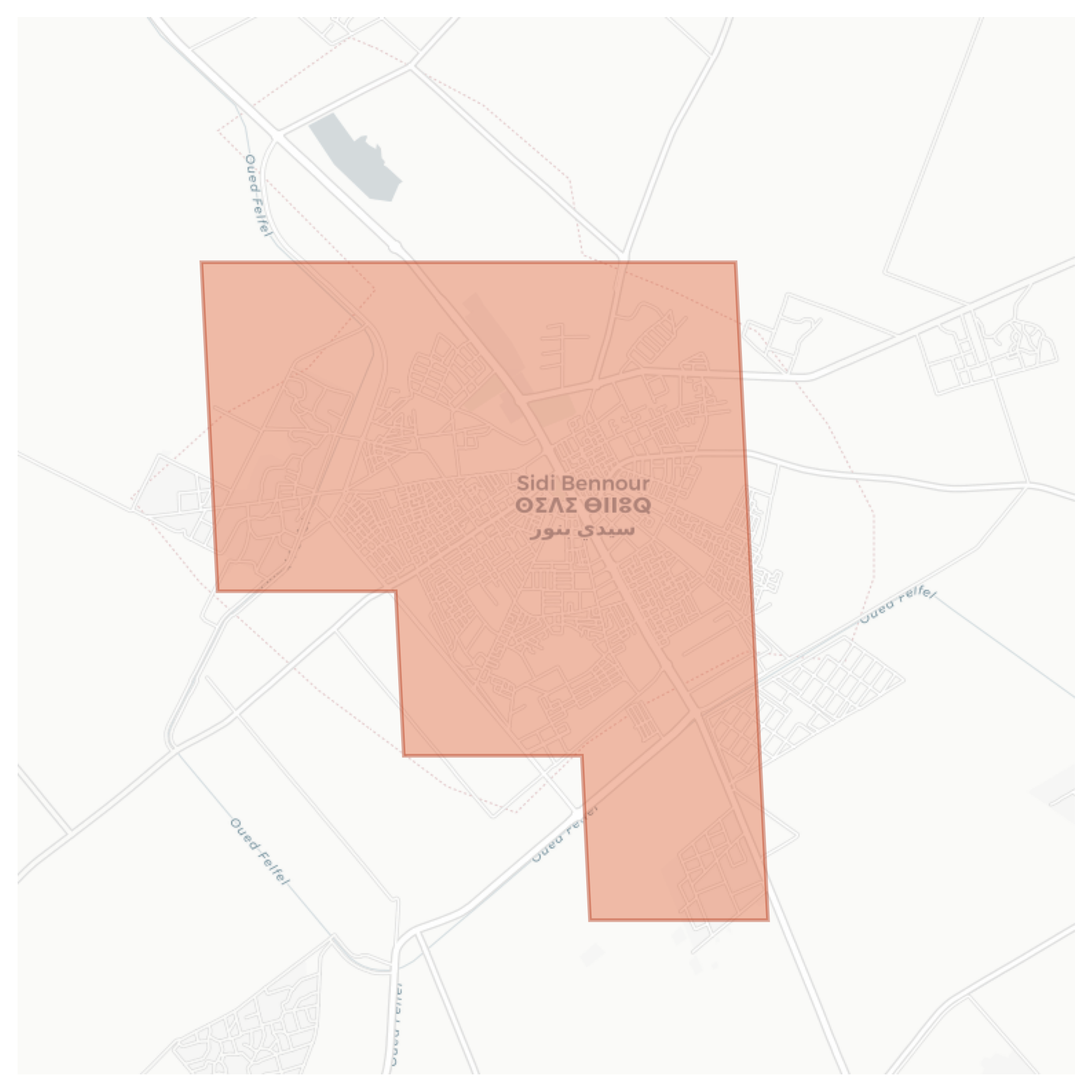 Sidi Bennour geographic map