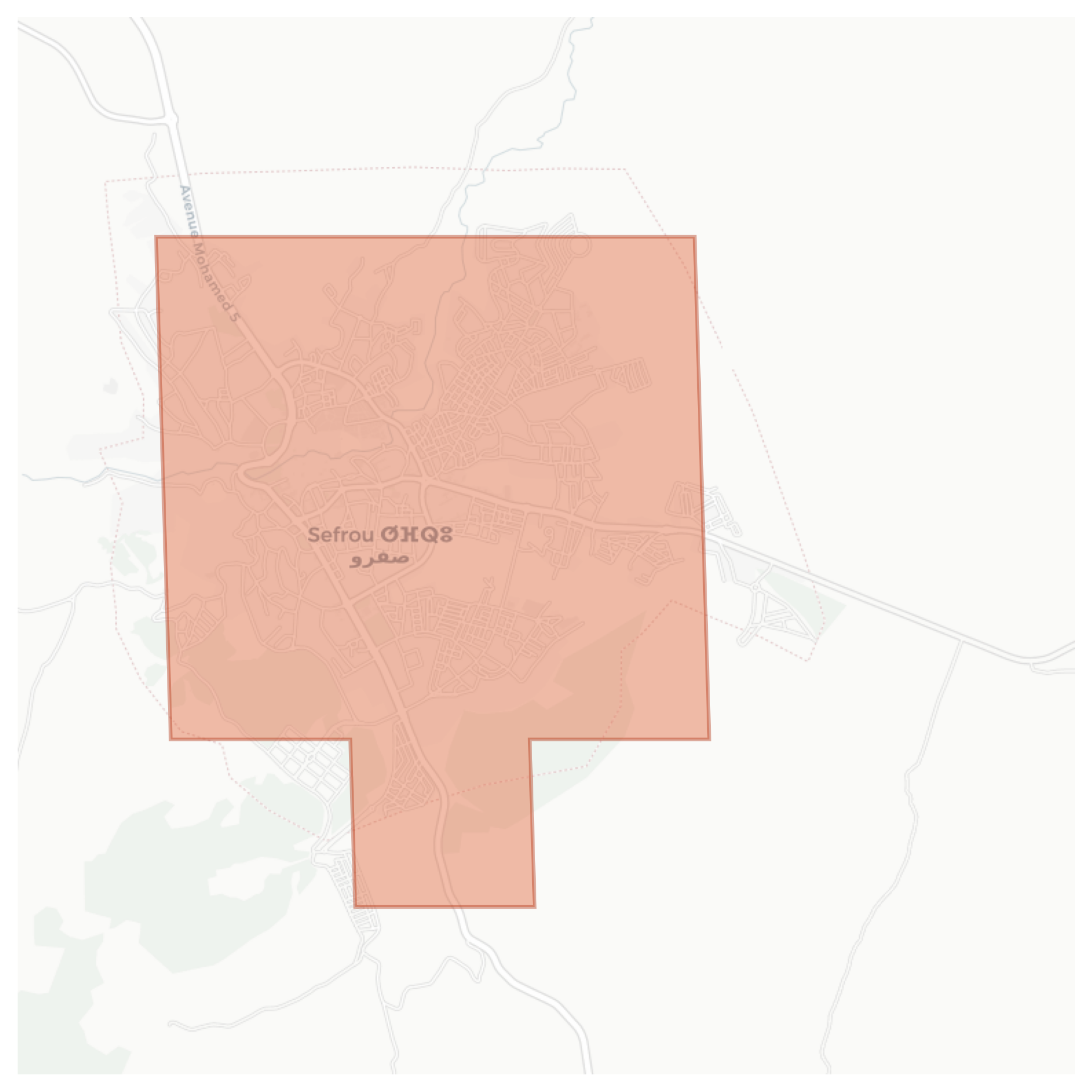 Sefrou geographic map