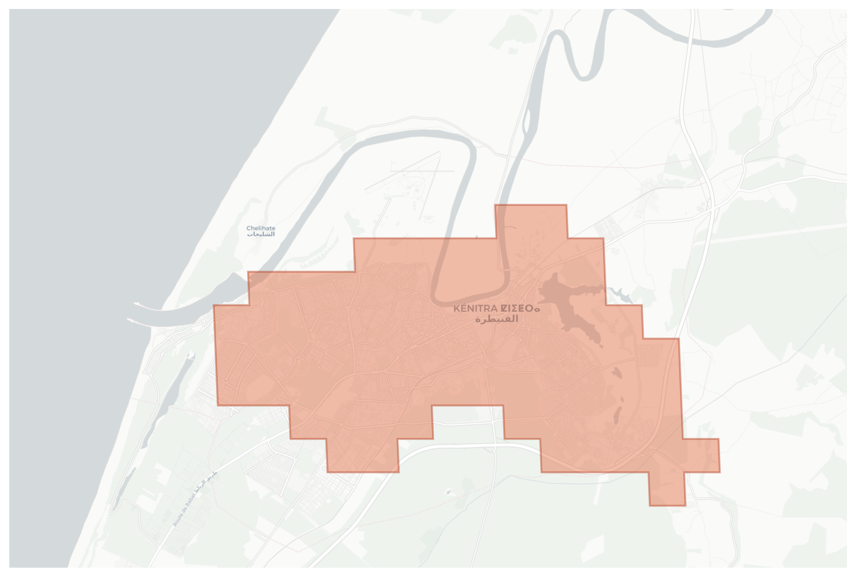 Kenitra geographic map