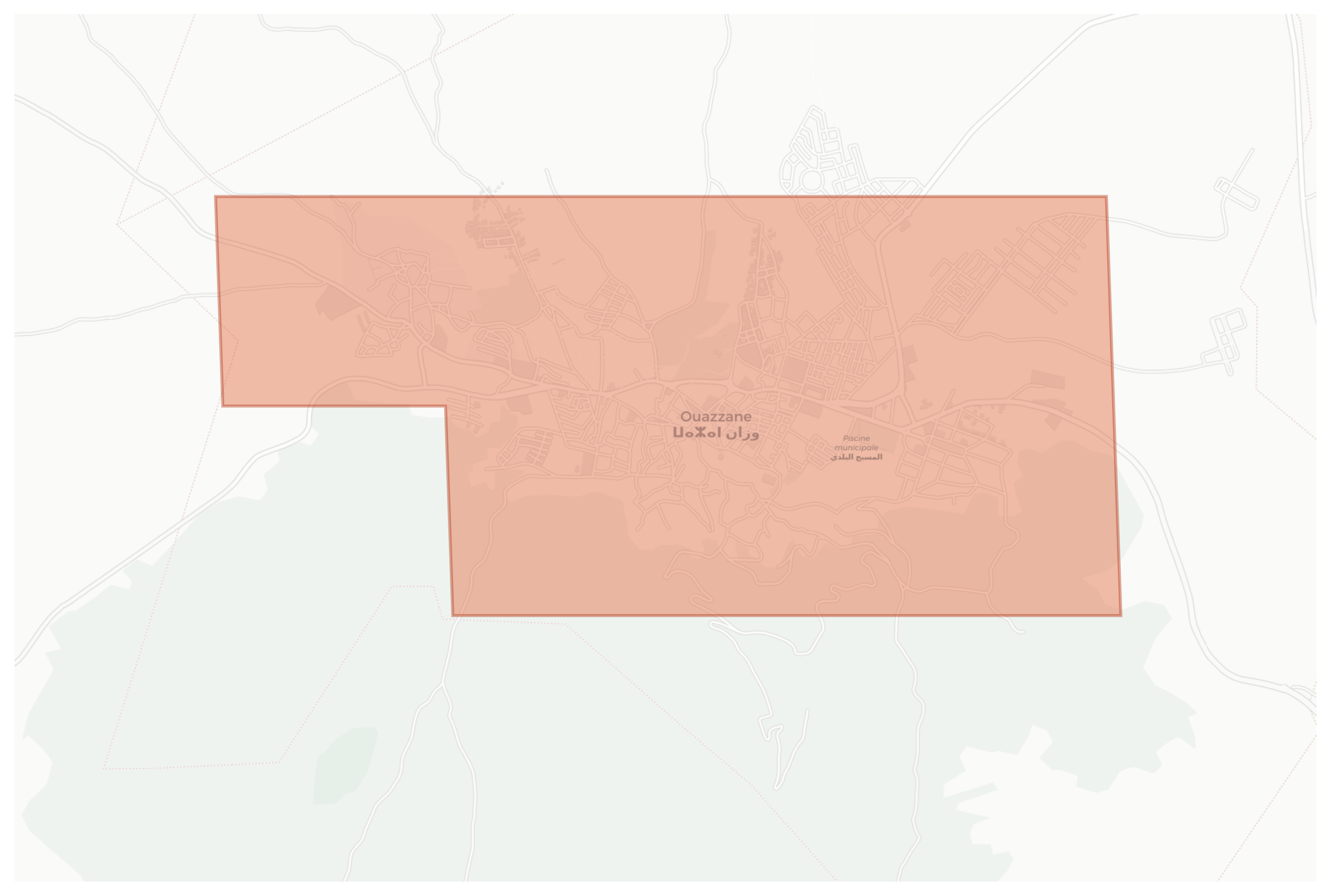 Ouazzane geographic map
