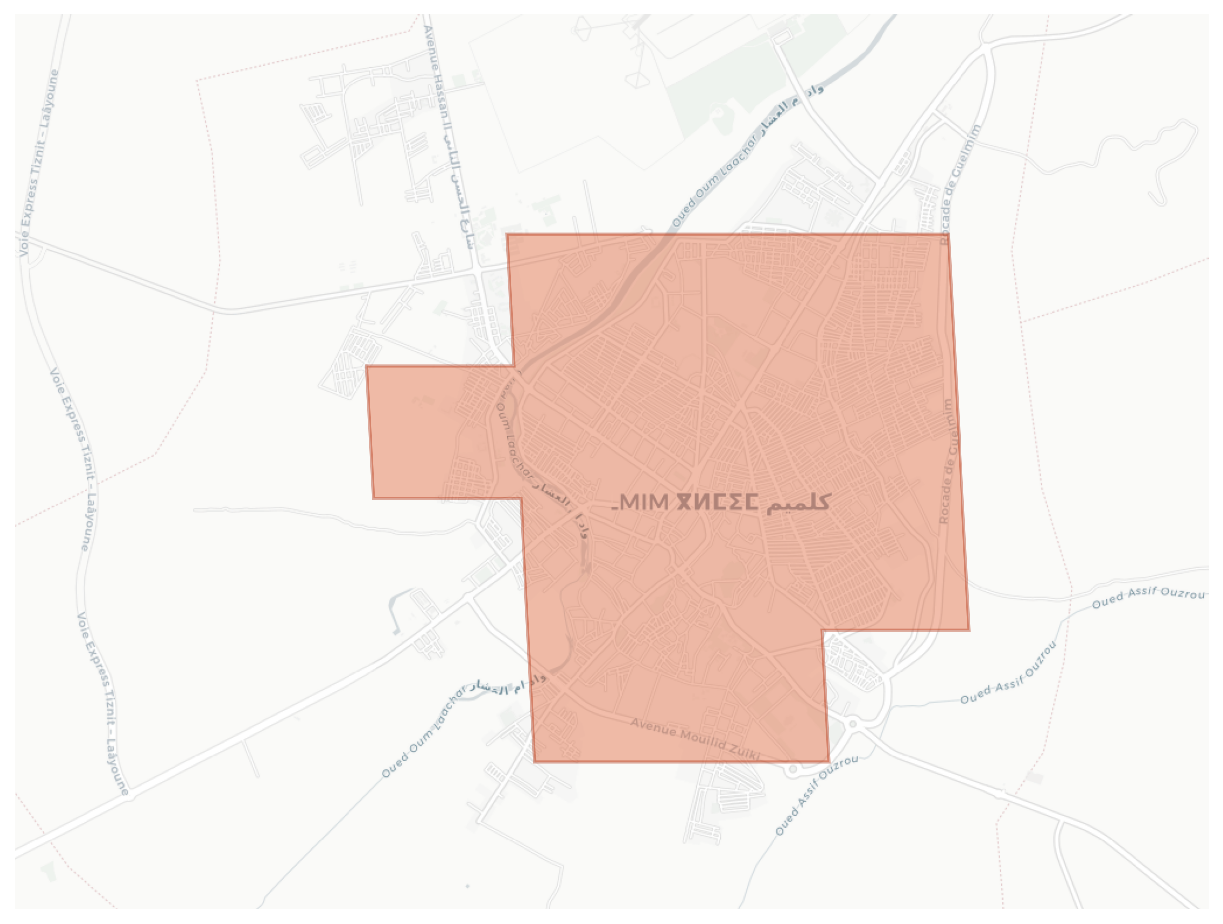 Guelmim geographic map