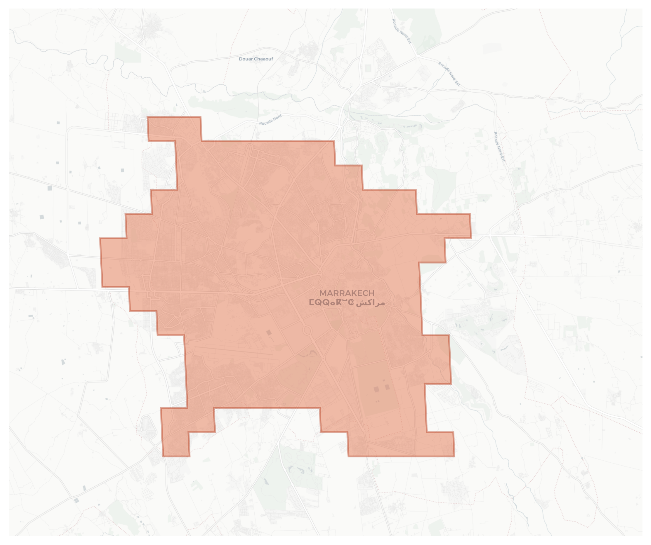 Marrakesh geographic map
