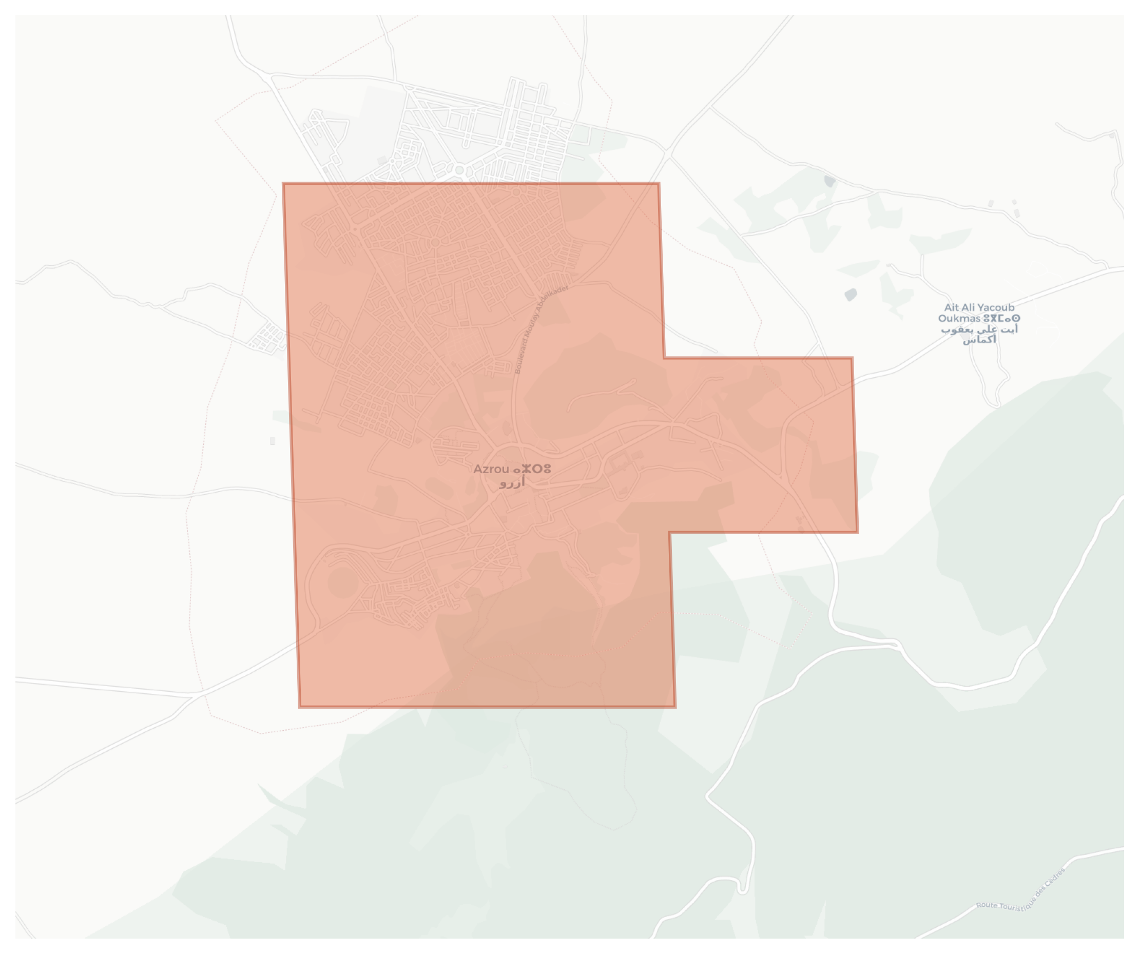 Azrou geographic map