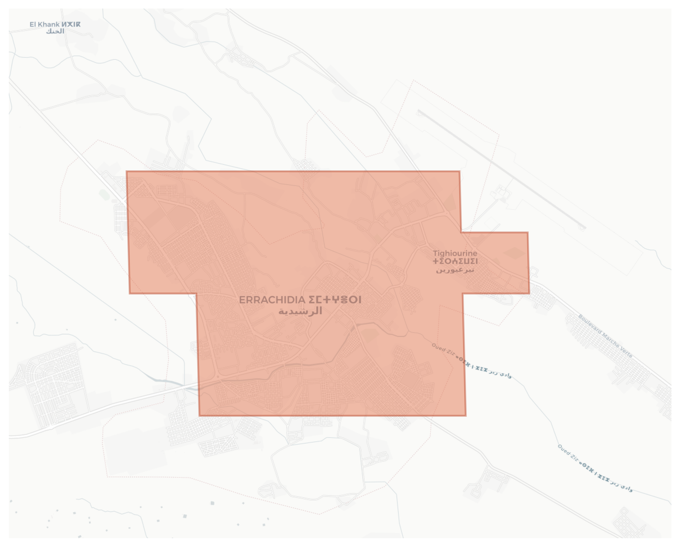 Errachidia geographic map
