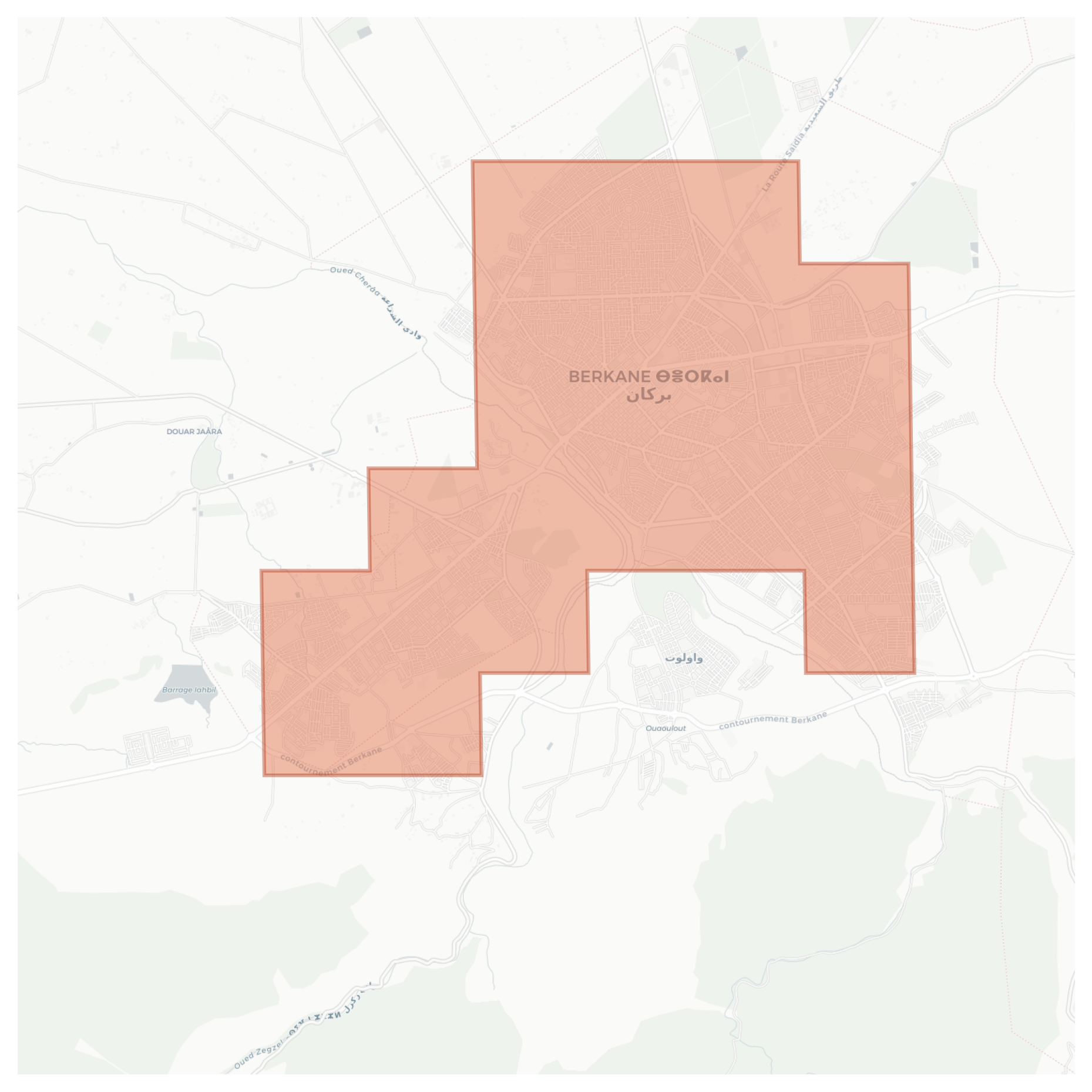 Berkane geographic map