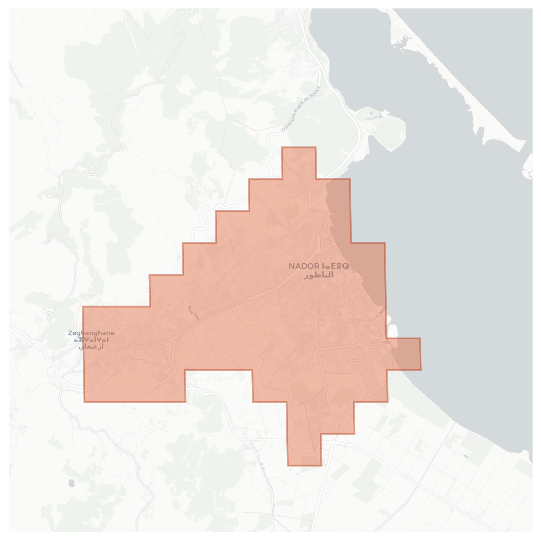 Nador geographic map