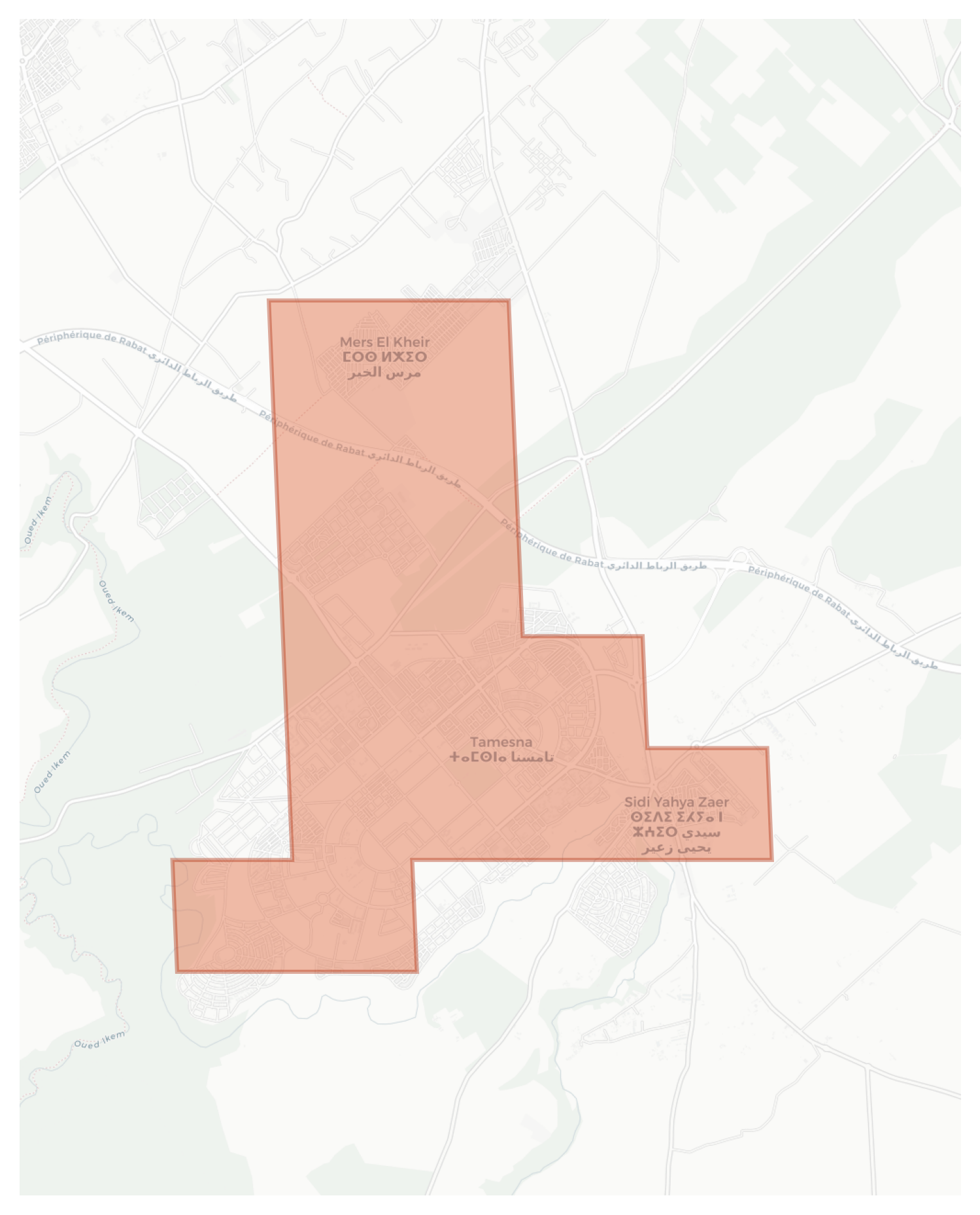 Sidi Yahya Zaer geographic map