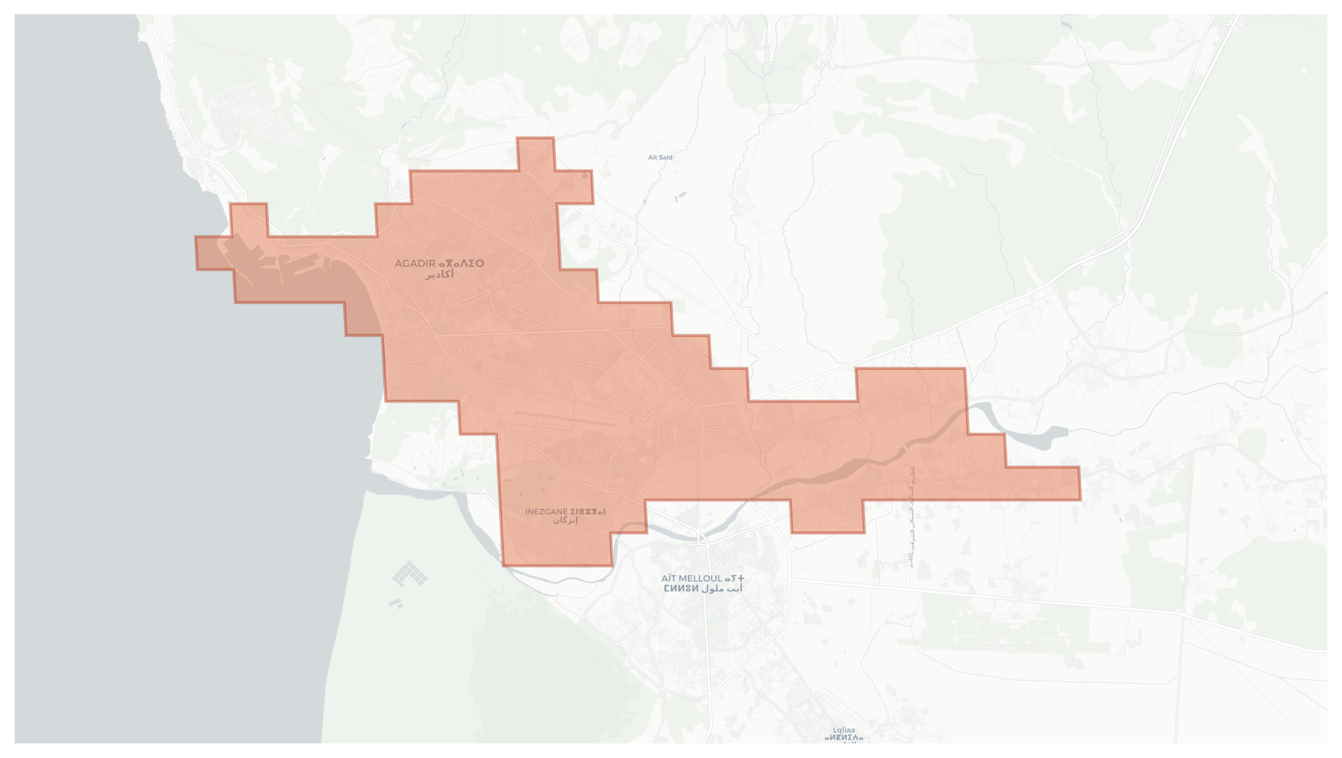 Agadir geographic map