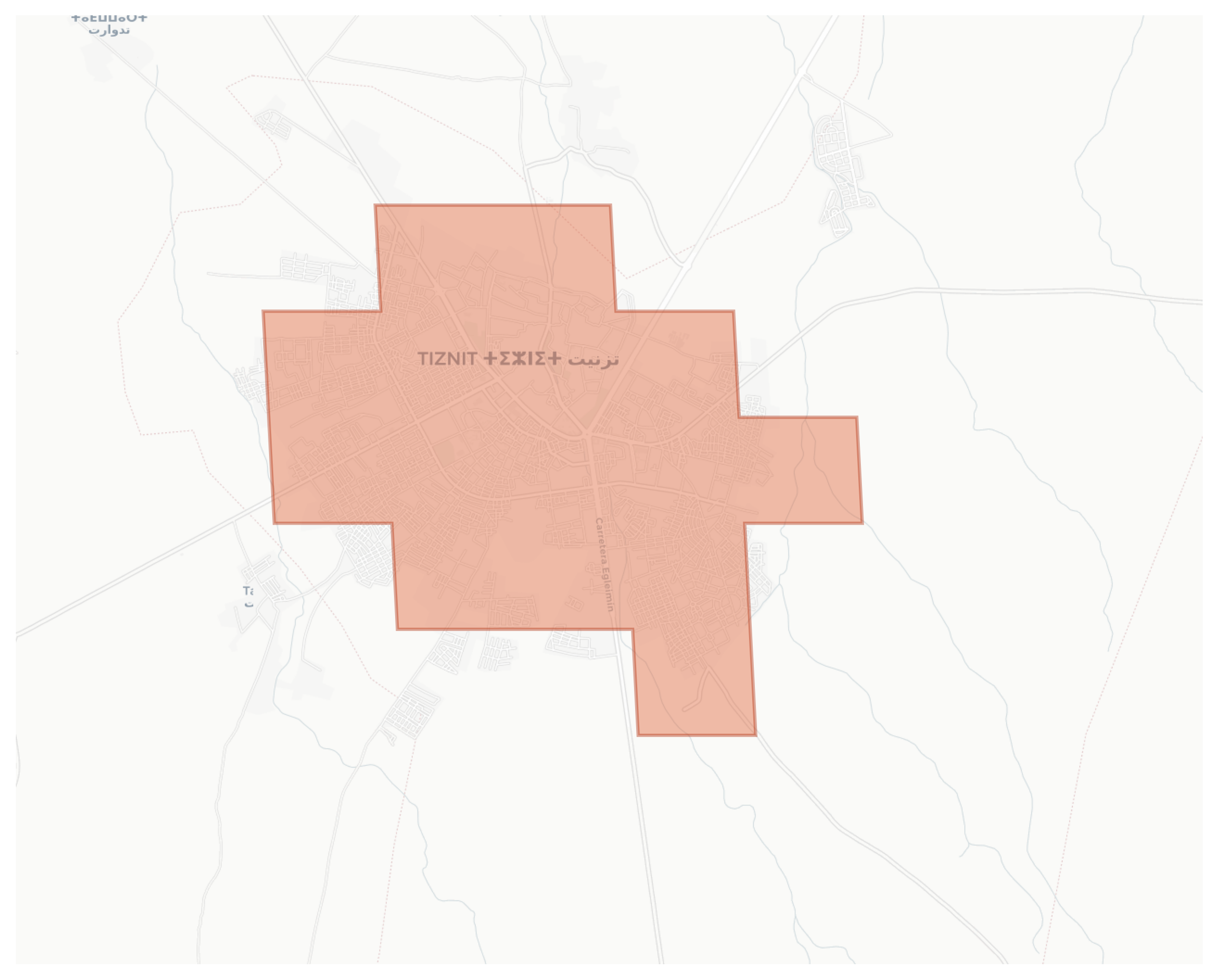 Tiznit geographic map