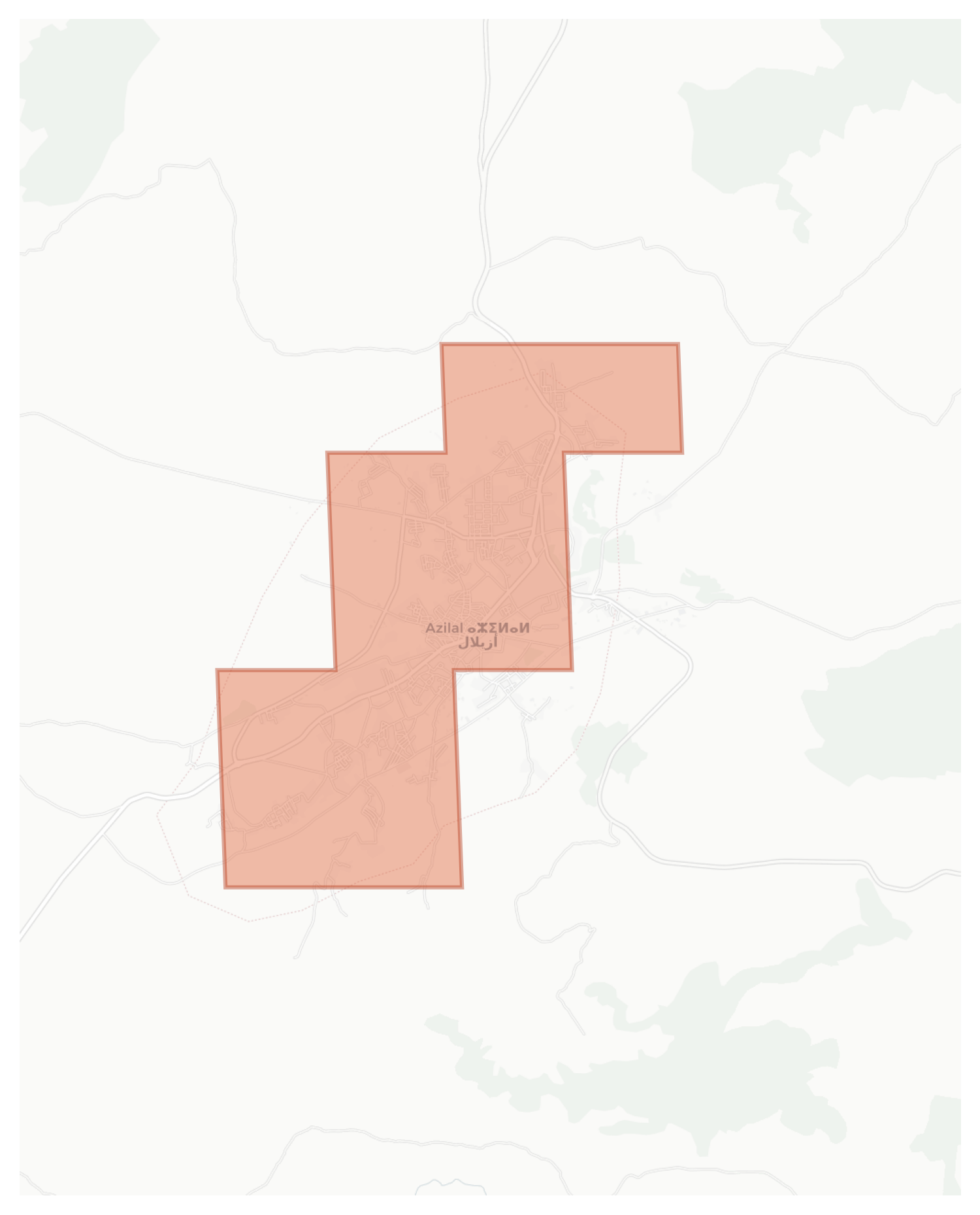 Azilal geographic map