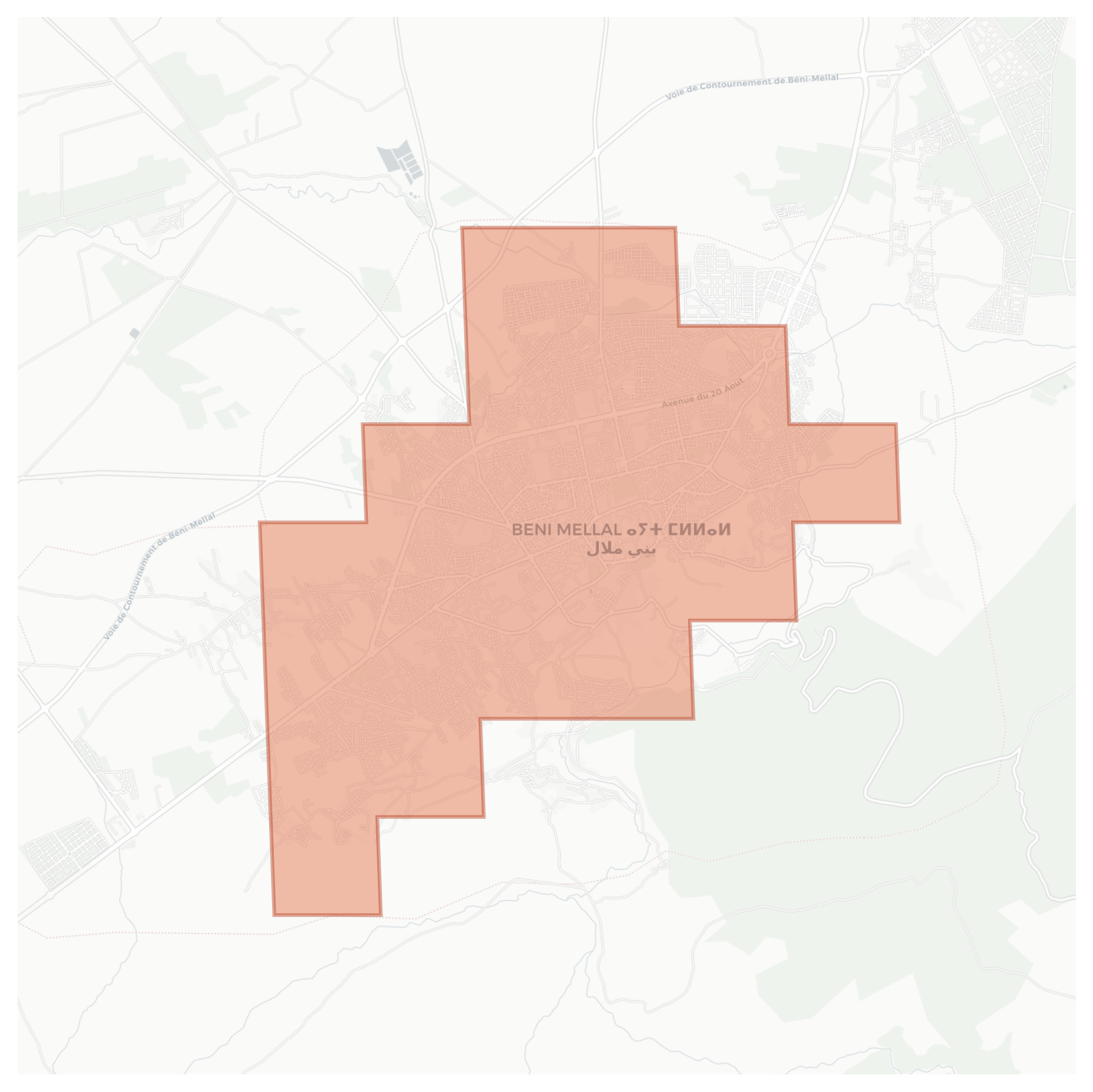 Beni Mellal geographic map