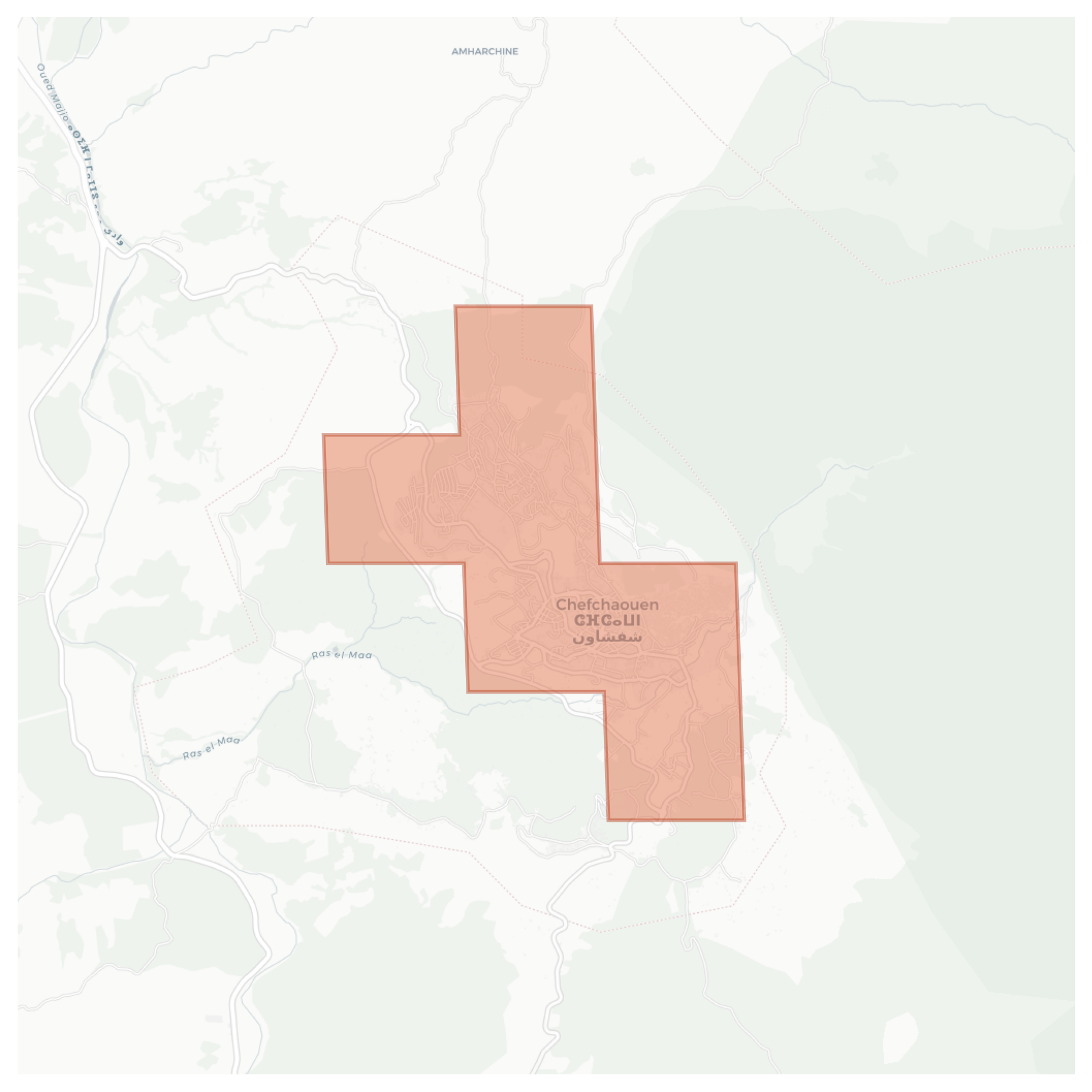 Chefchaouen geographic map