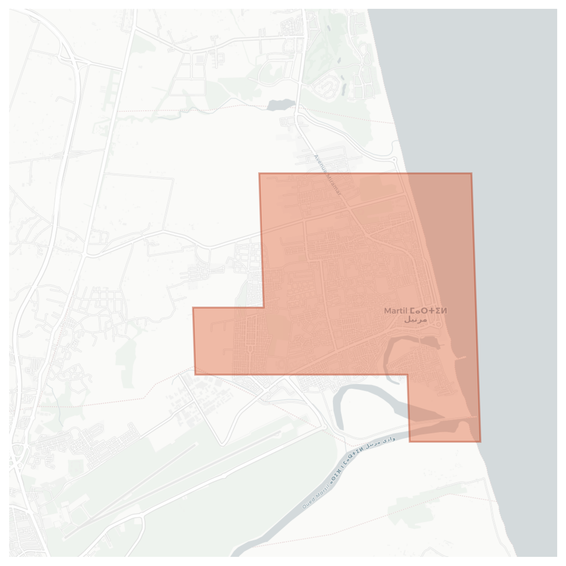 Martil geographic map