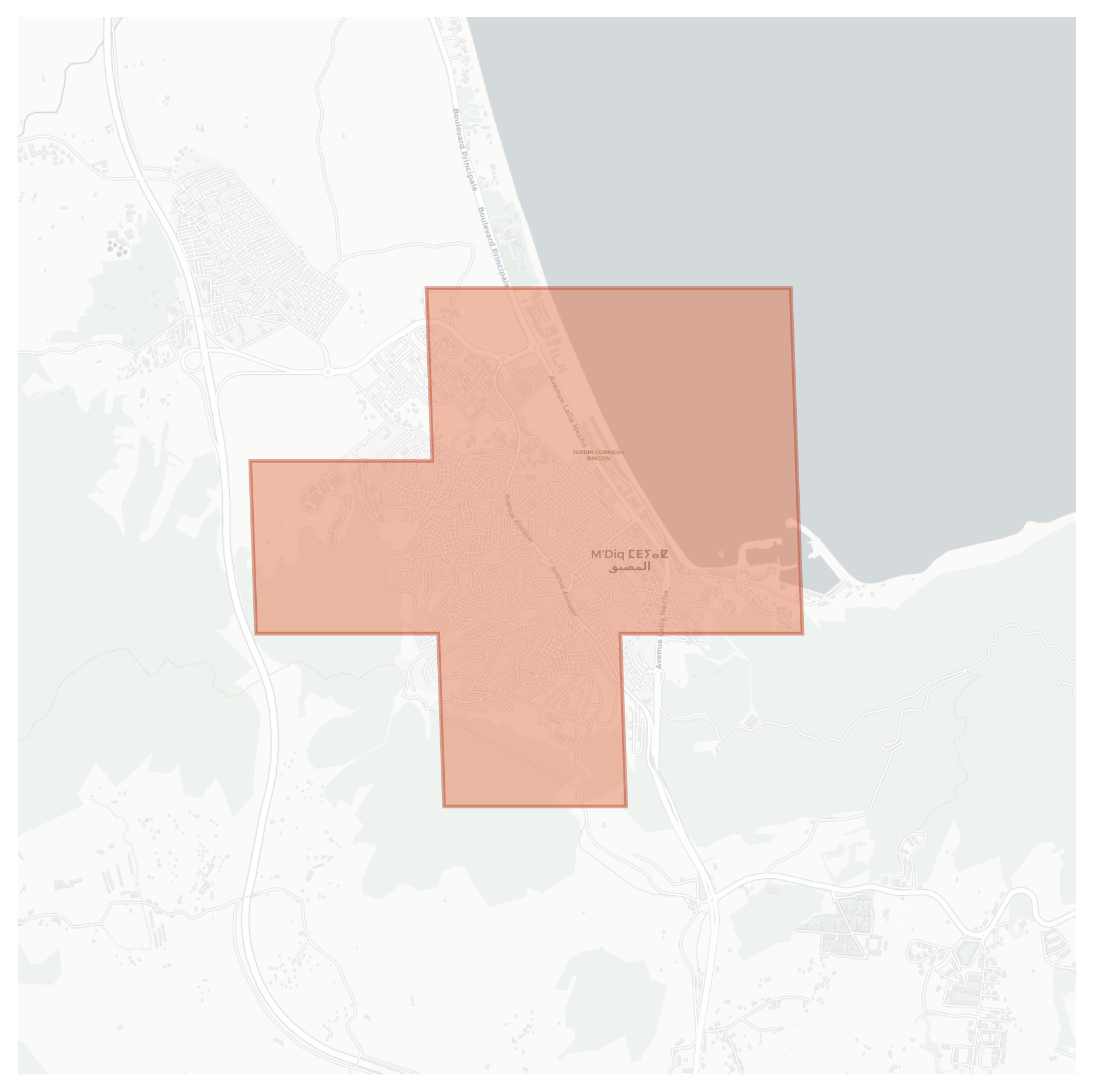 M'Diq geographic map