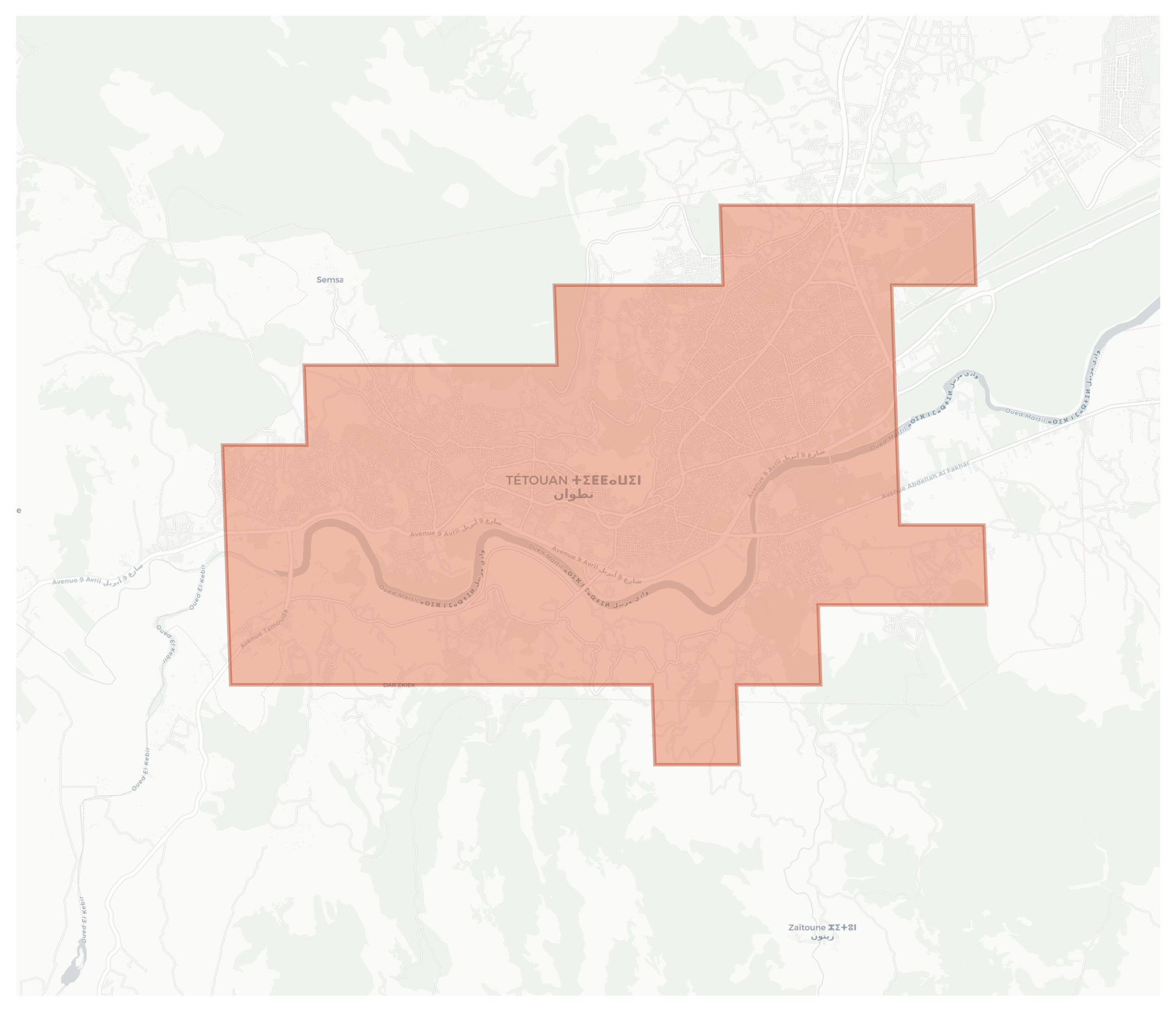 Tétouan geographic map