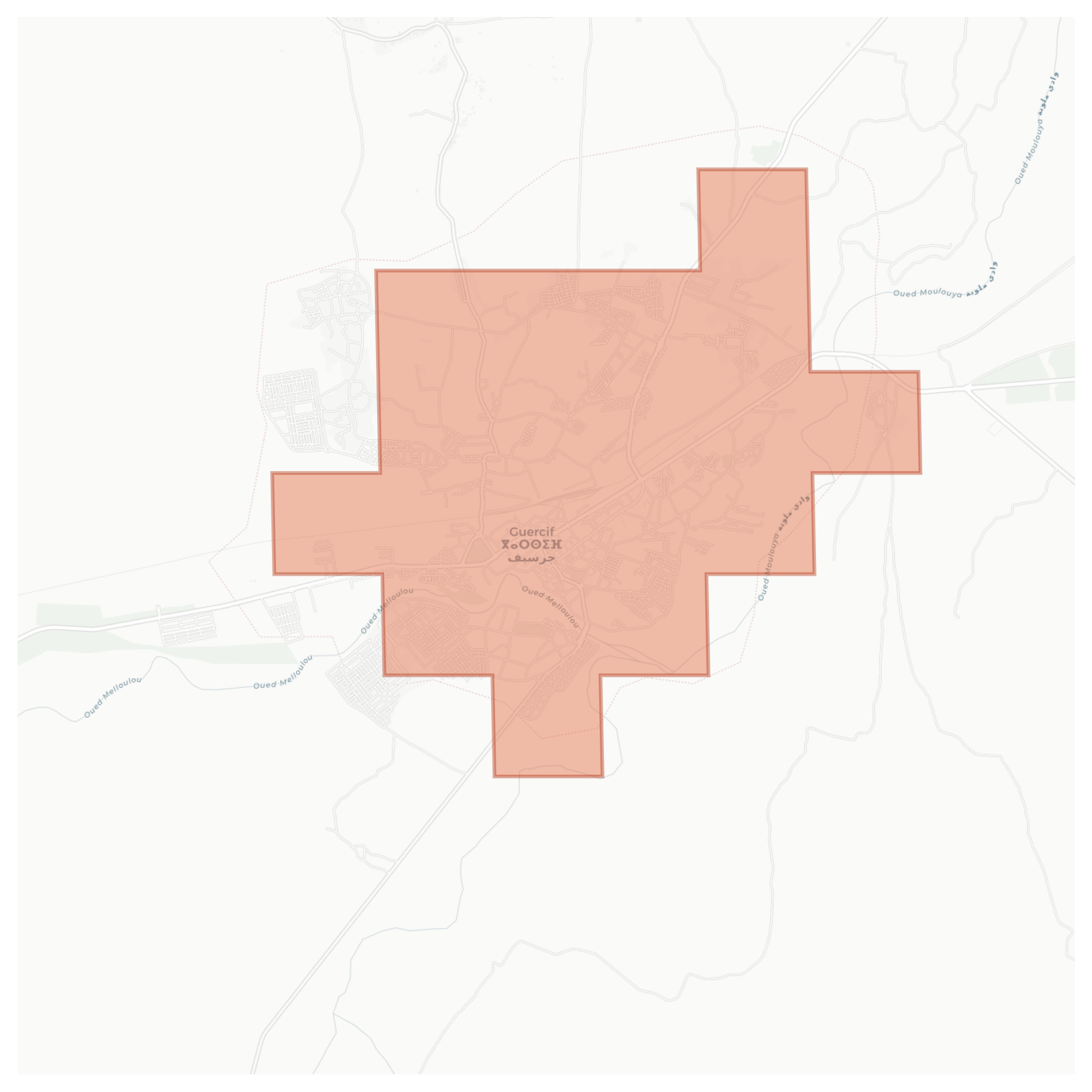 Guercif geographic map