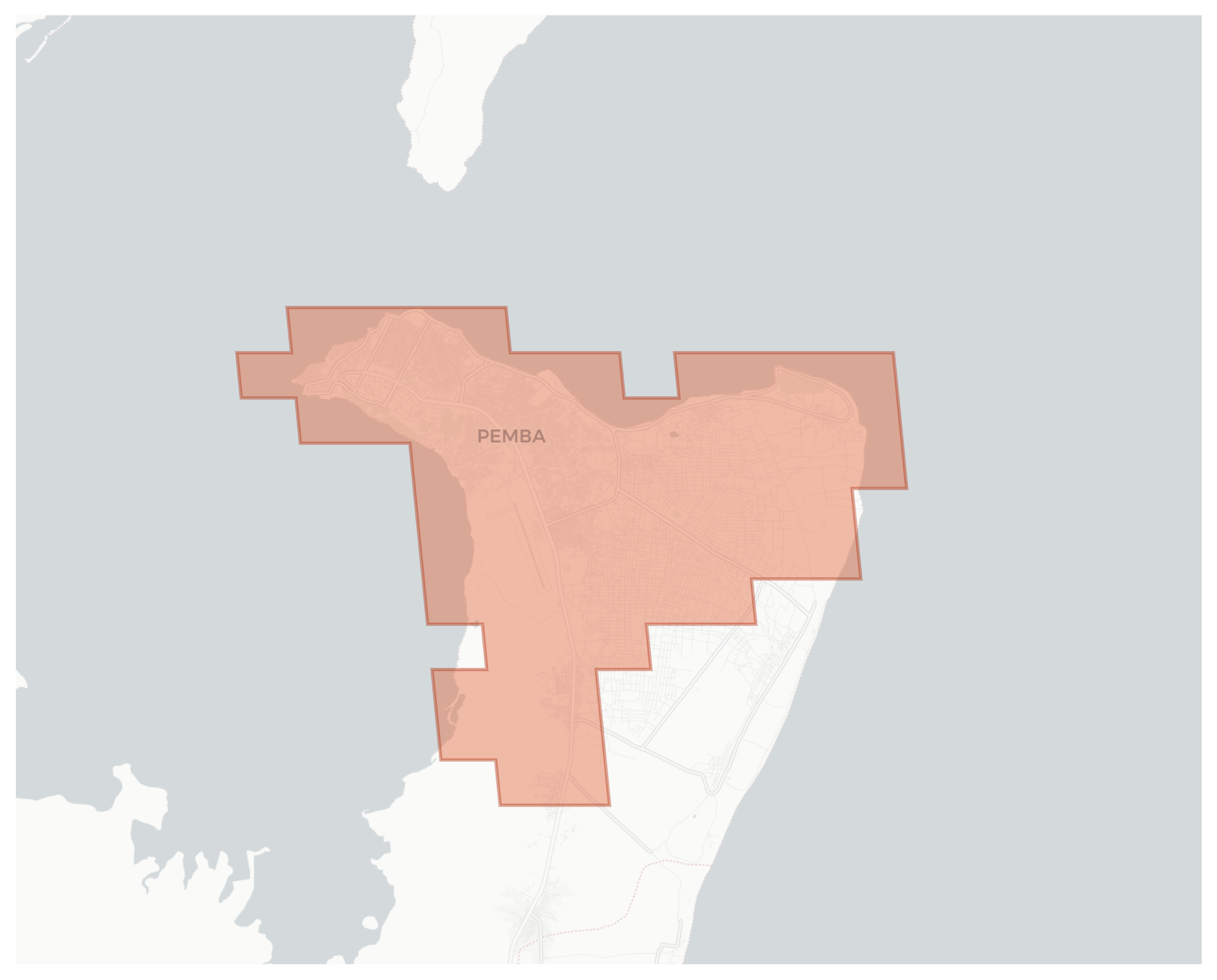 Pemba geographic map