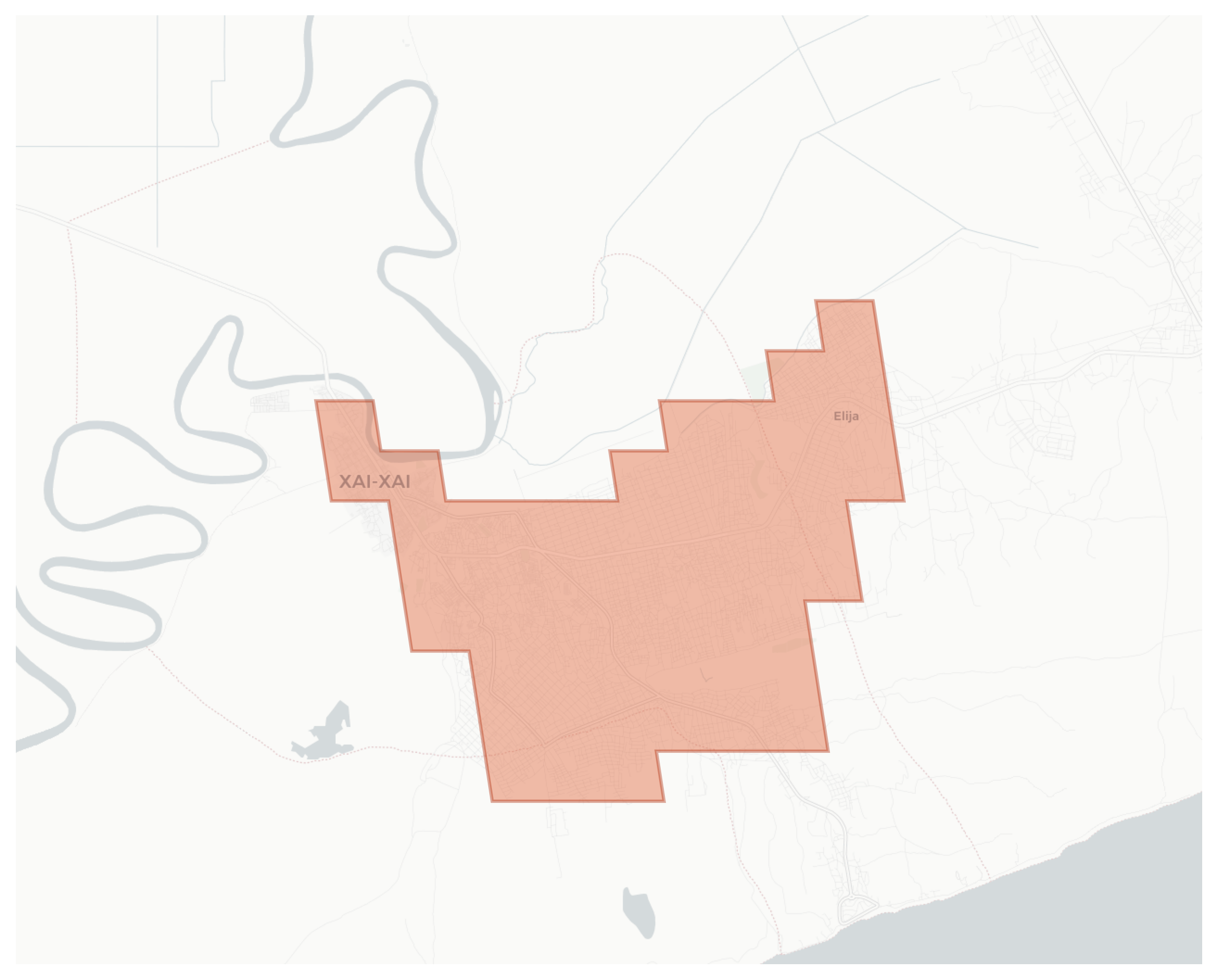 Xai-Xai geographic map