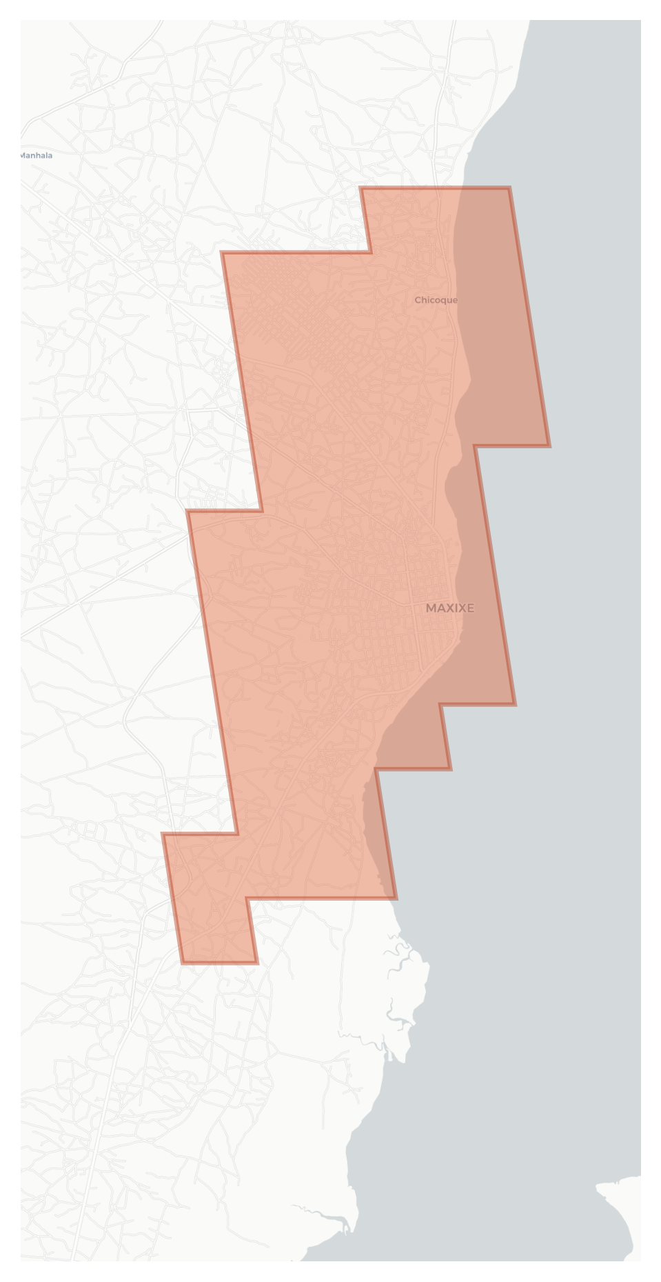 Maxixe geographic map