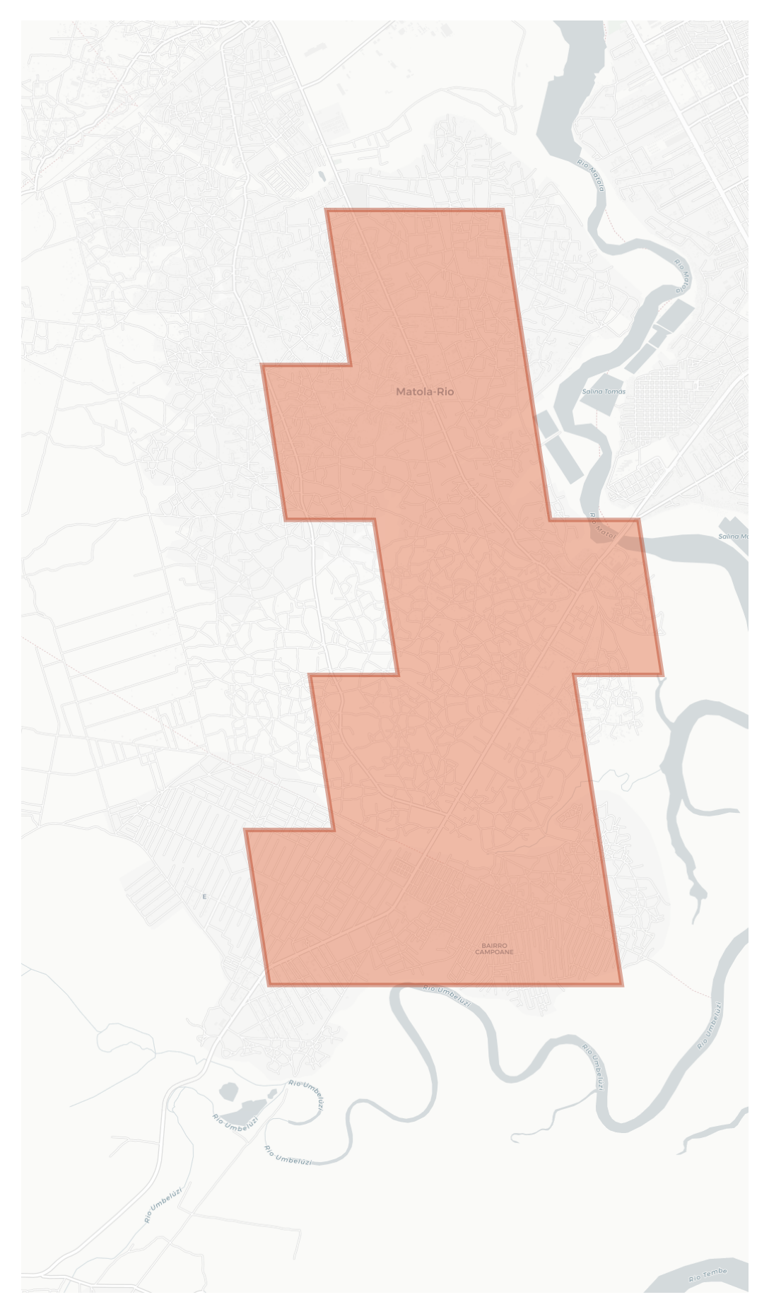 Matola-Rio geographic map