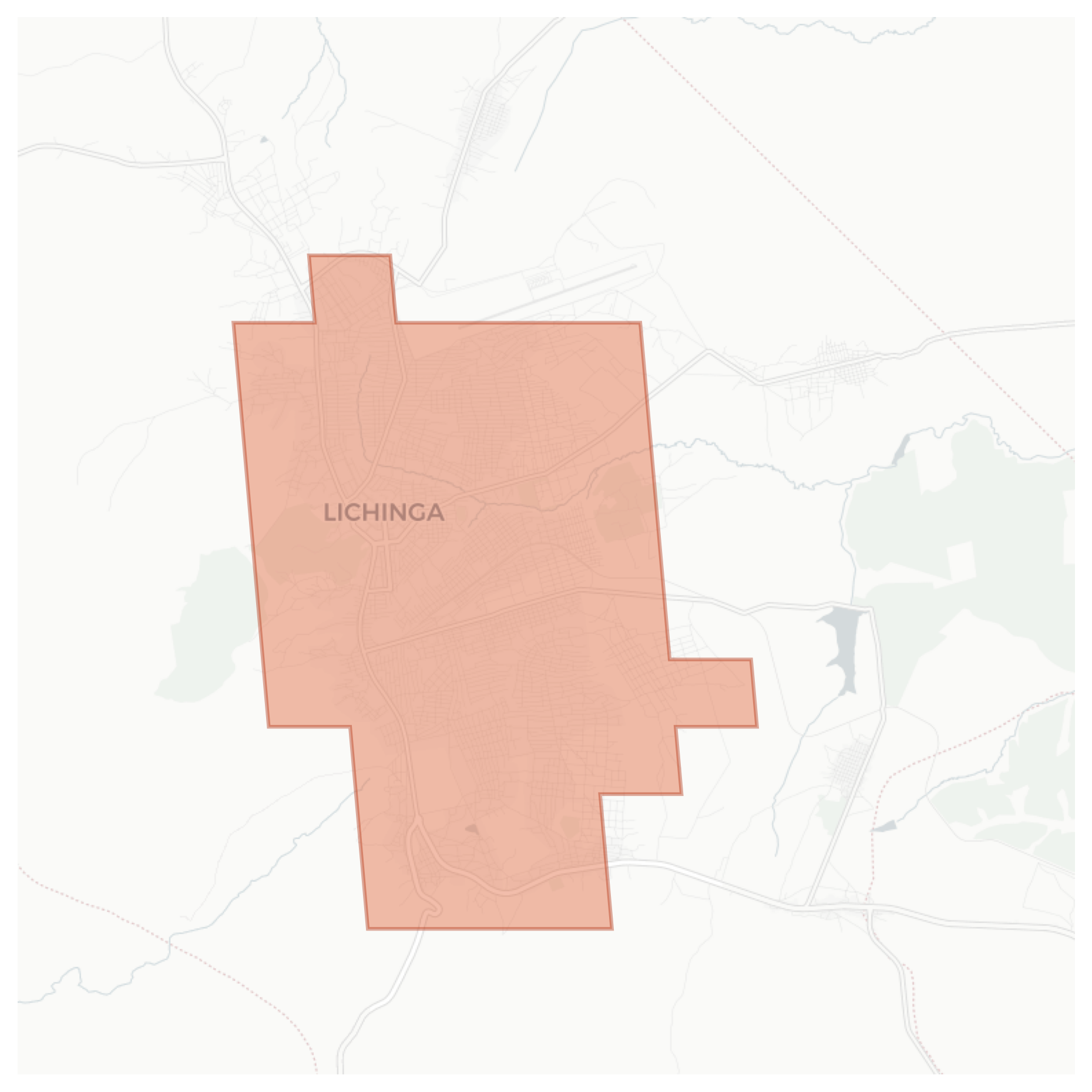Lichinga geographic map