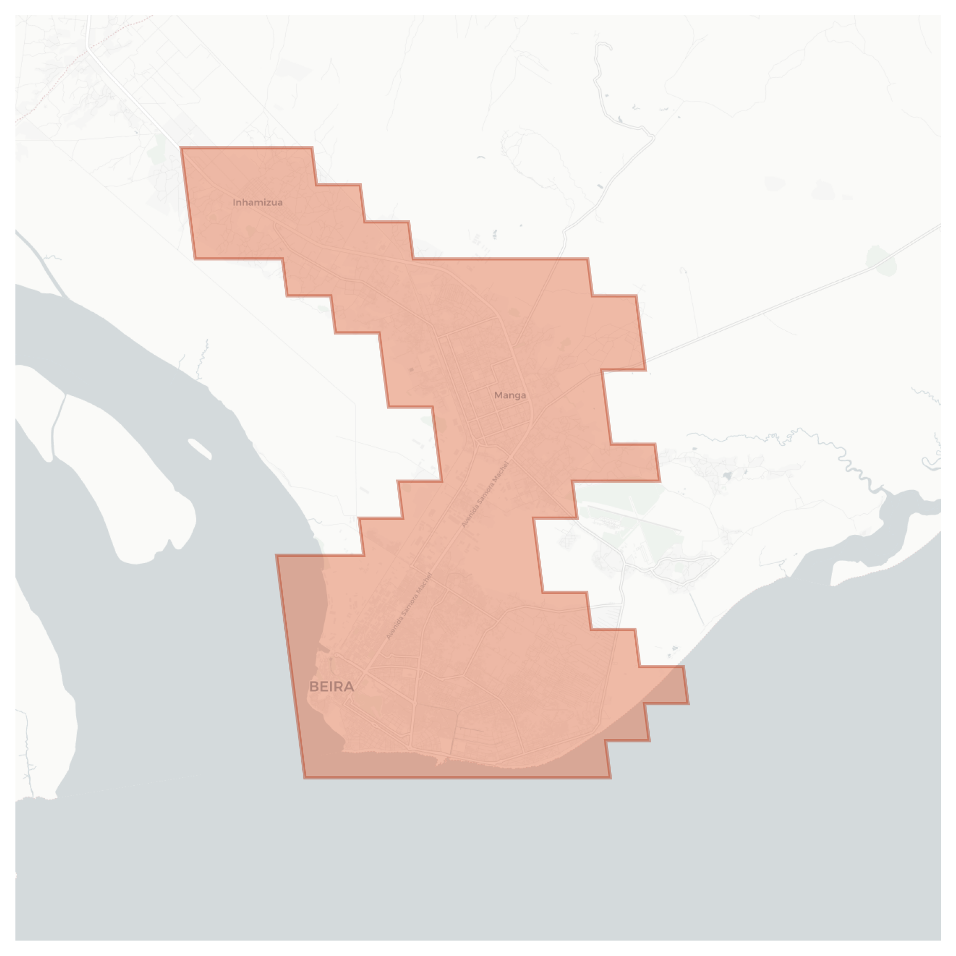 Beira geographic map
