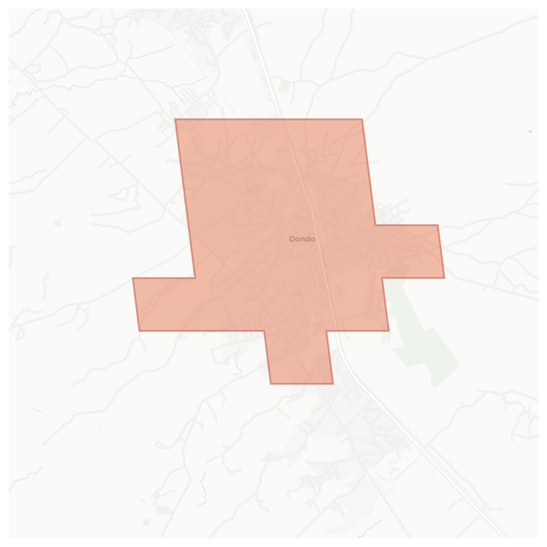 Dondo geographic map
