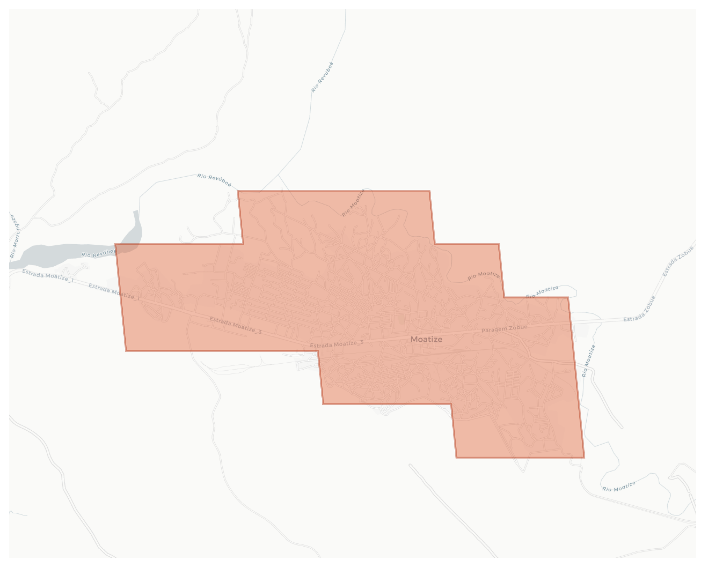 Moatize geographic map