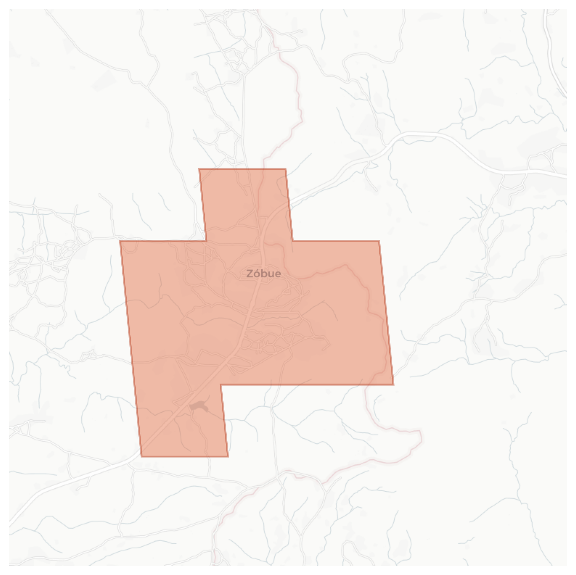 Zóbue geographic map