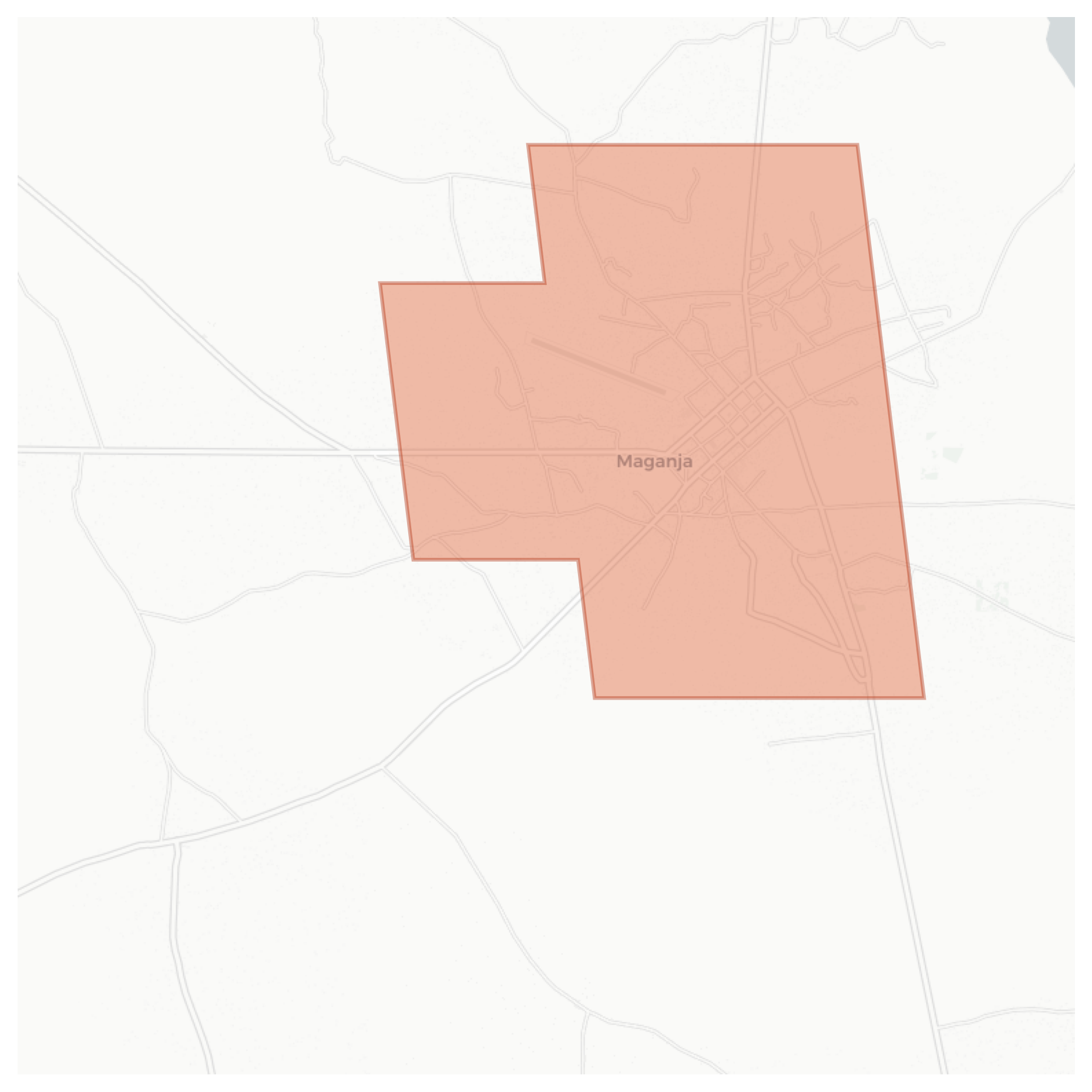 Maganja geographic map