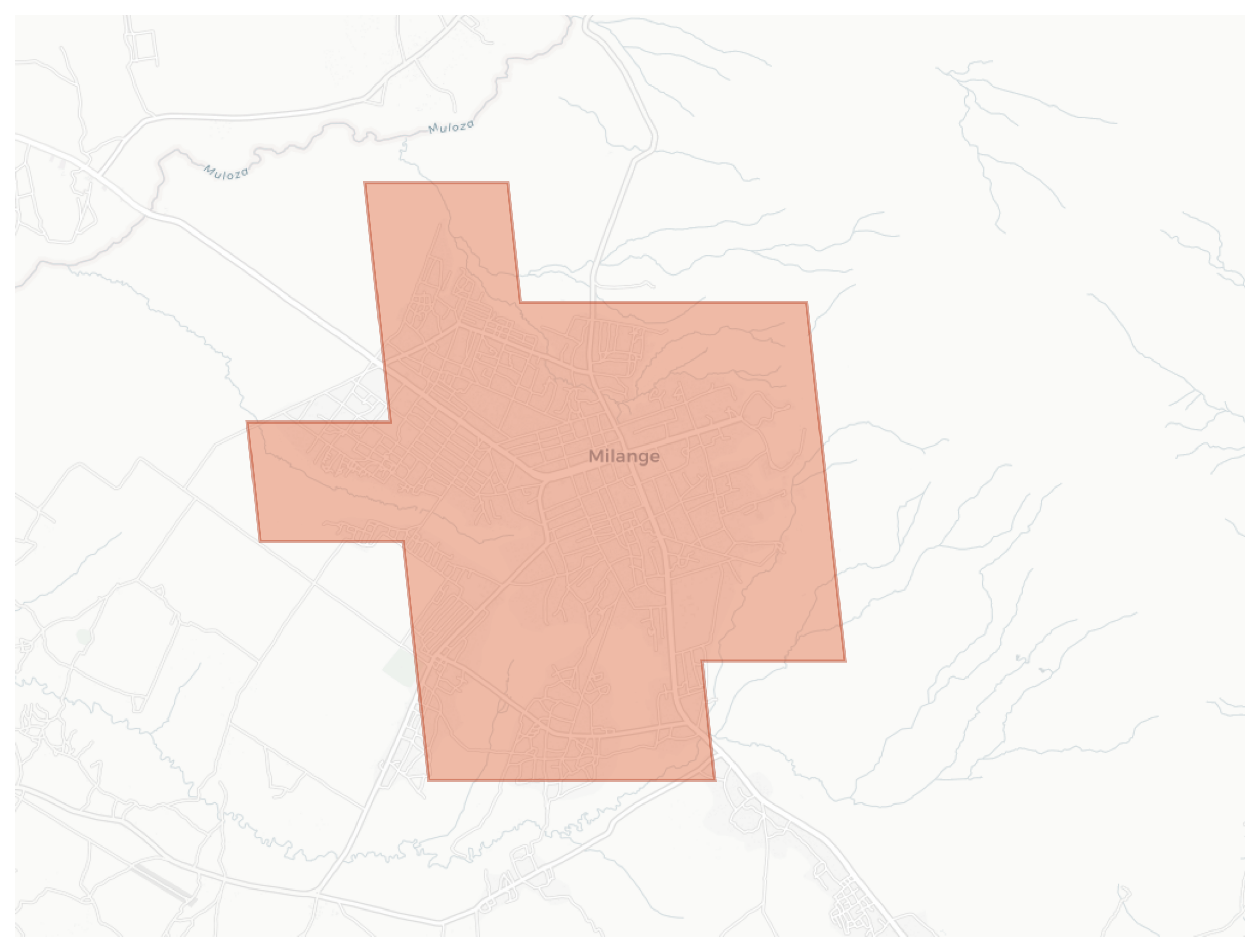 Milange geographic map