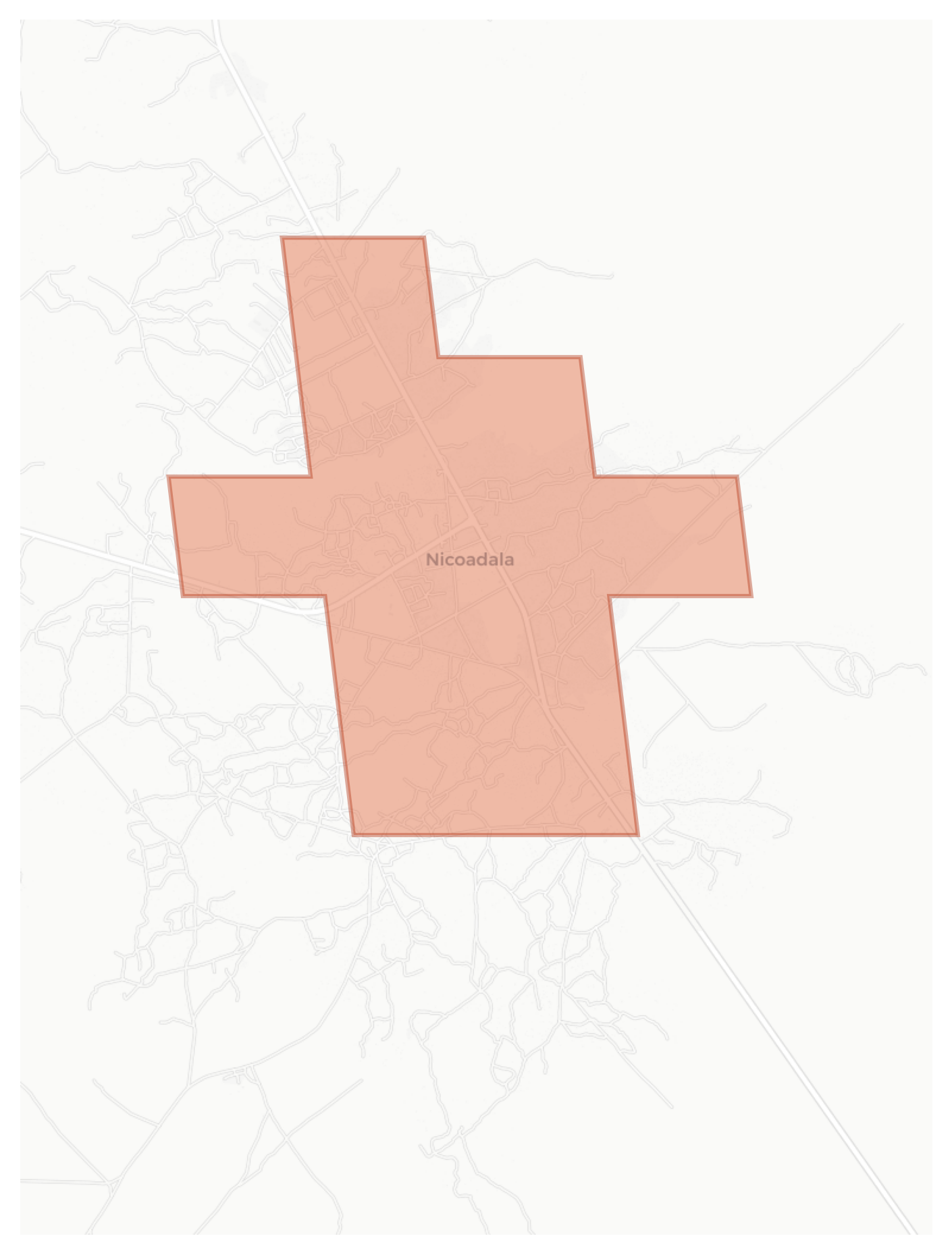 Nicoadala geographic map